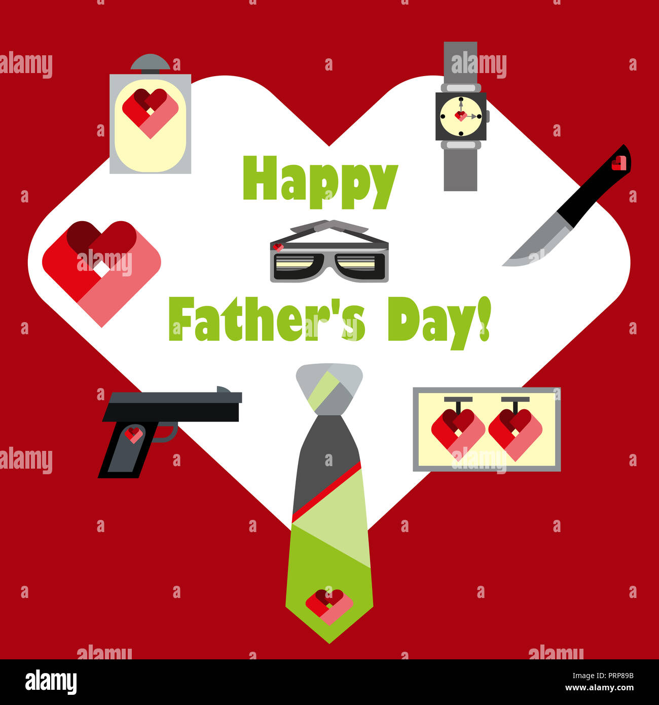 Padre Felice giorno s design piatto bigliettino. illustrazione. Foto Stock