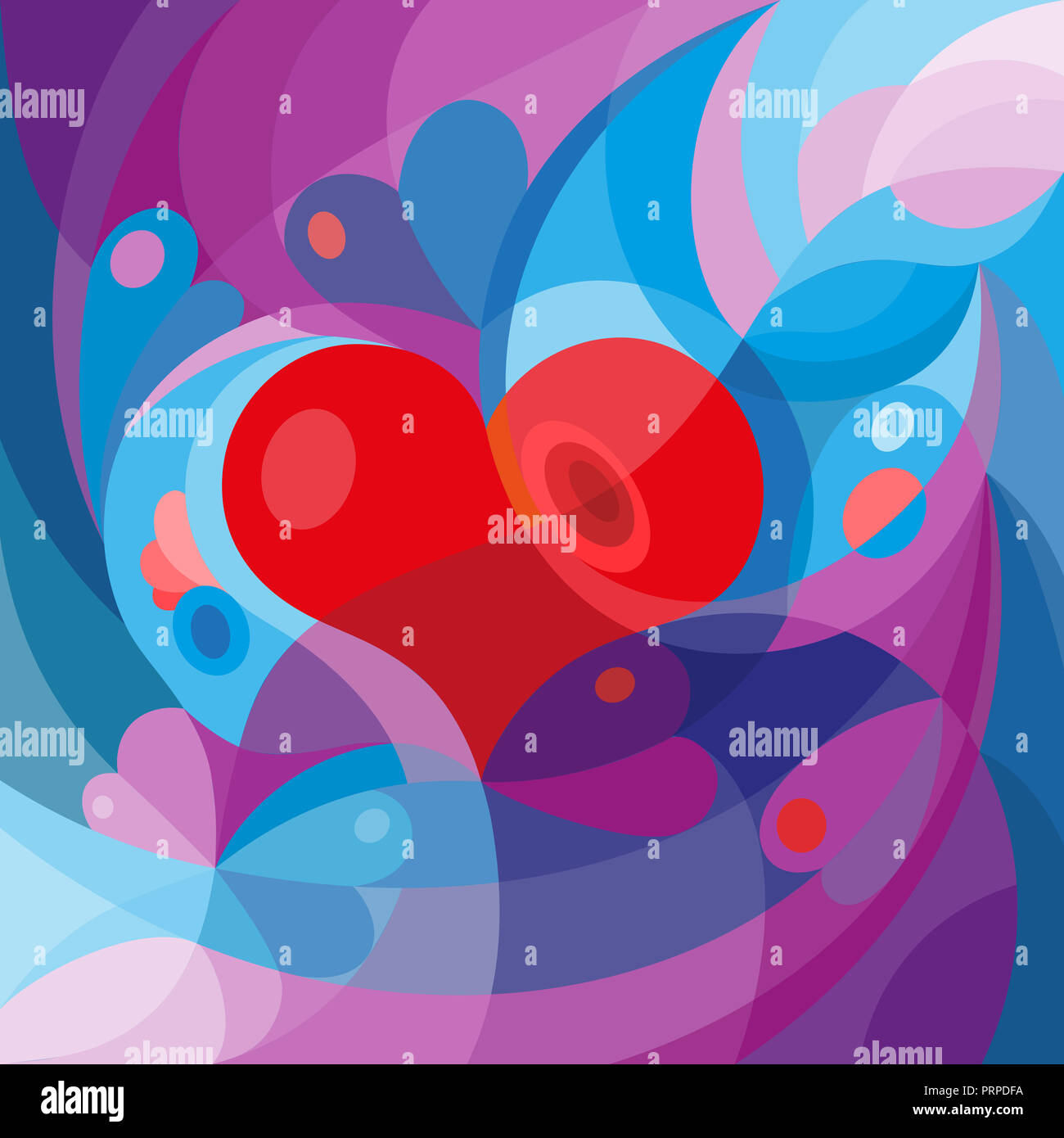 Valentines Day card Abstract web design sfondo amore cuore Foto Stock