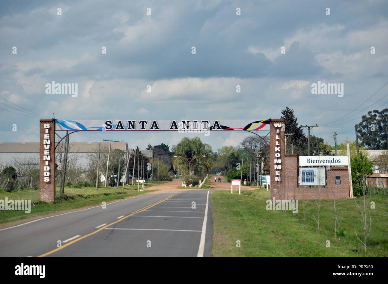 Ingresso di Santa Anita villaggio in Entre Rios Provincia, Argentina Foto Stock