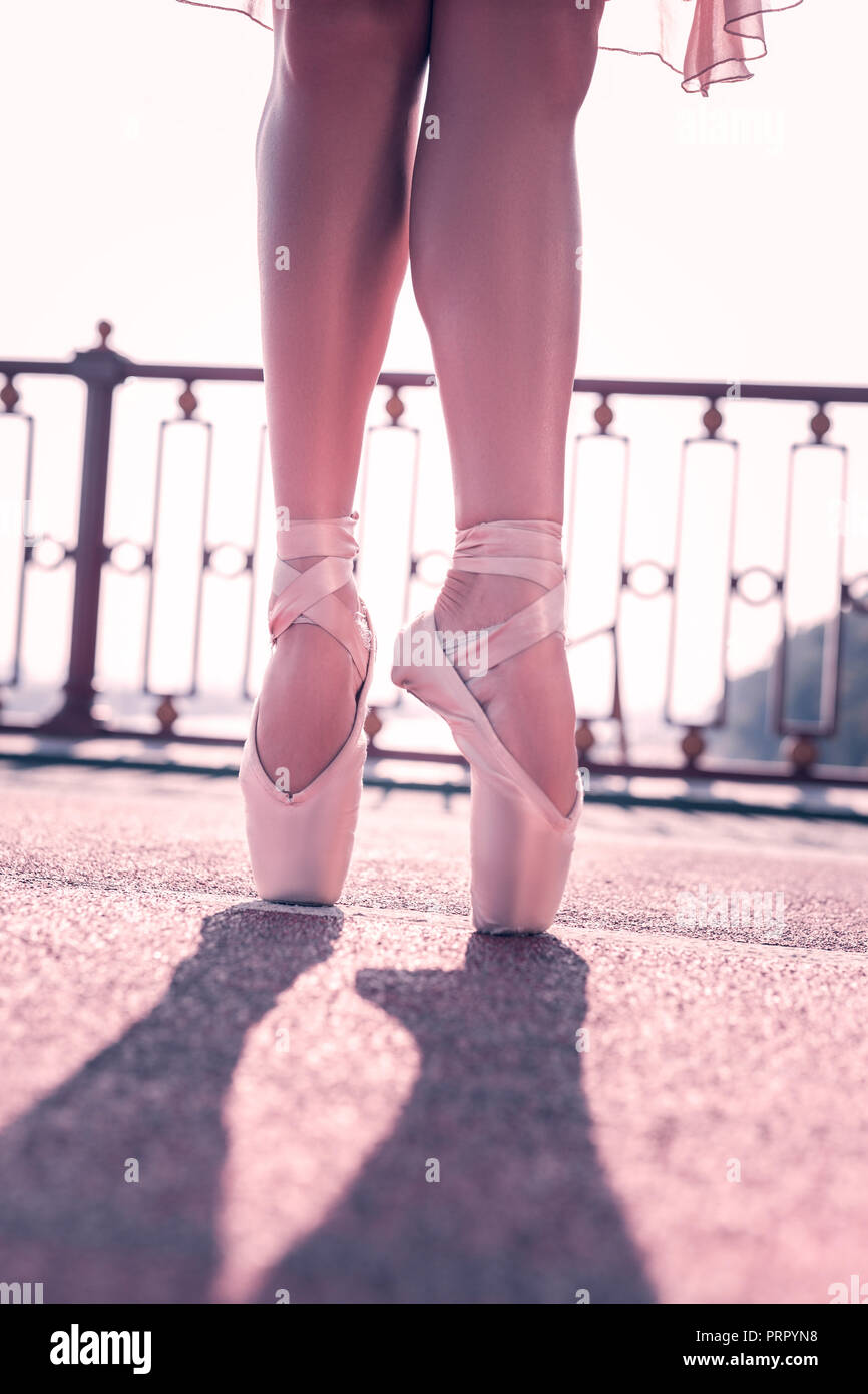 Close up professionale di ballerini gambe Foto Stock