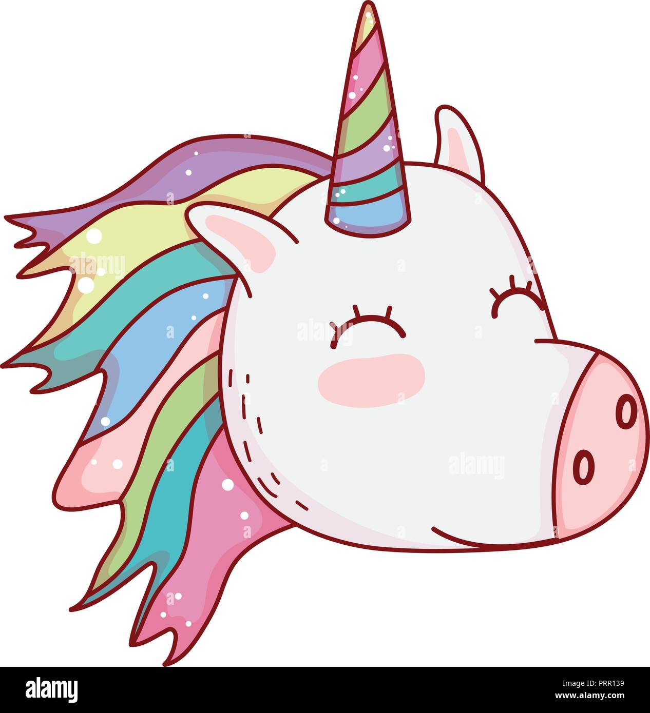 Unicorn disegno fantasia Illustrazione Vettoriale