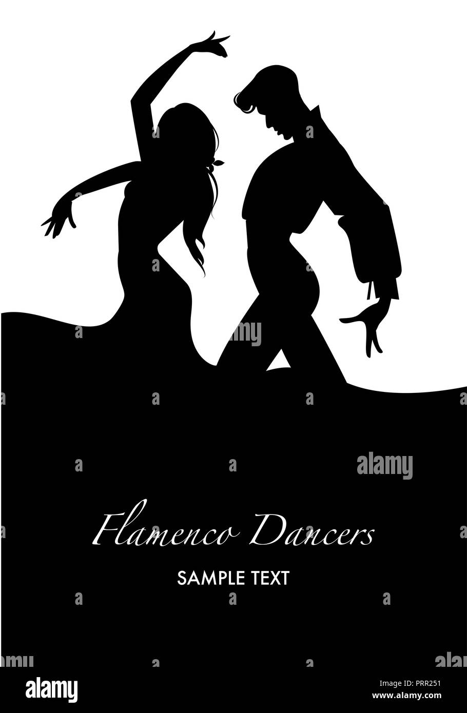 Coppia di ballerini di flamenco. Illustrazione Vettoriale Illustrazione Vettoriale