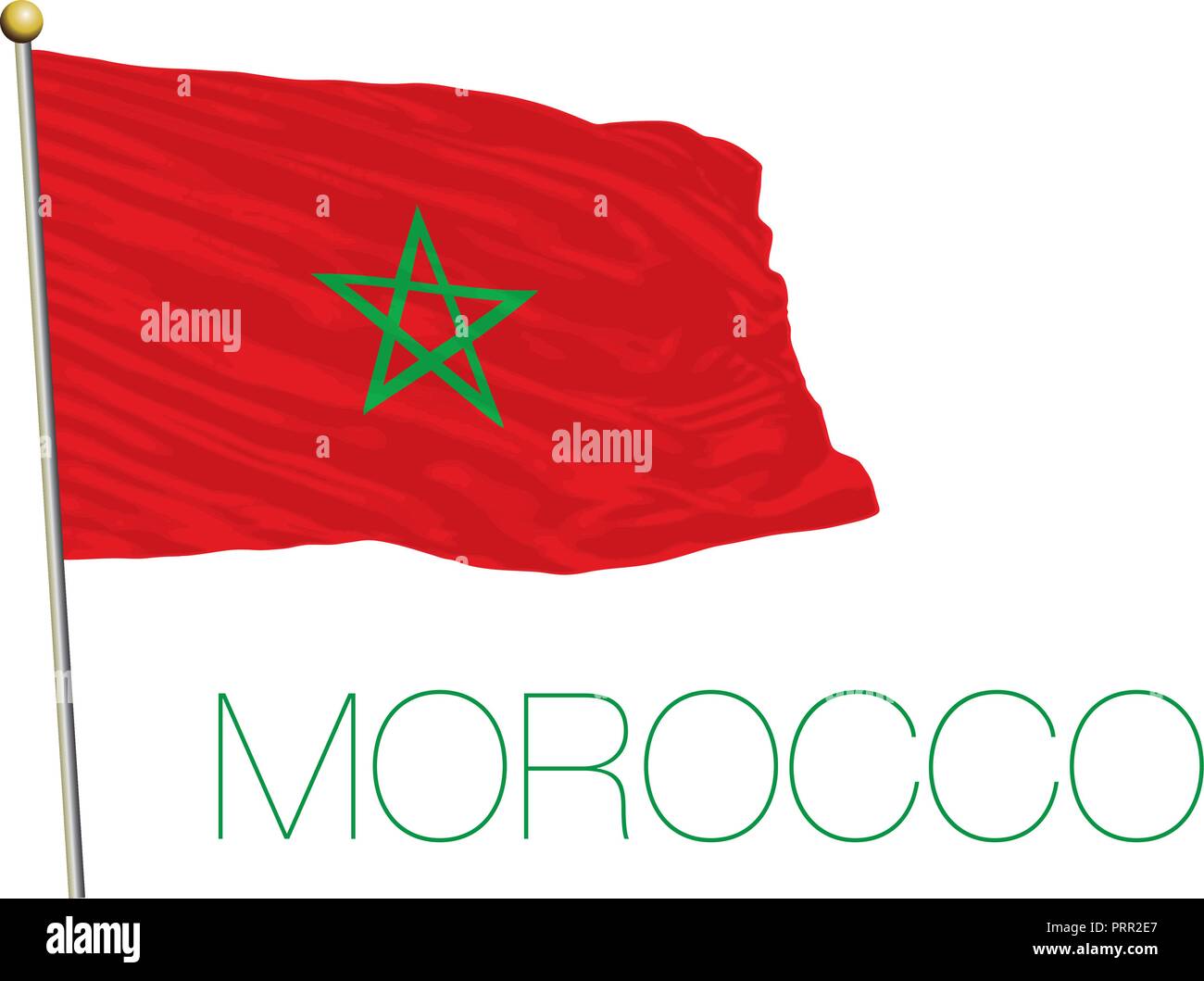 Il Marocco bandiera ufficiale, illustrazione vettoriale Illustrazione Vettoriale