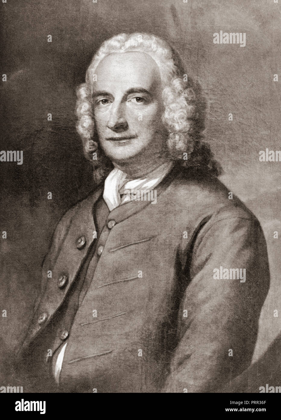 Henry Fielding, 1707 - 1754. Romanziere inglese, drammaturgo e magistrato. Foto Stock