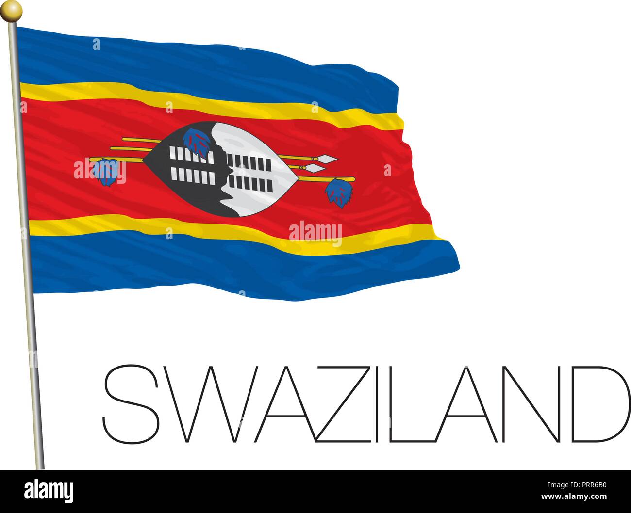 Swaziland bandiera ufficiale, illustrazione vettoriale Illustrazione Vettoriale