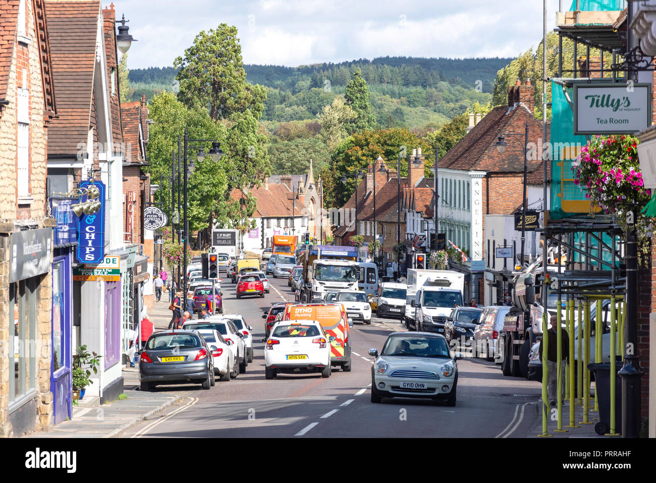 North Street, Midhurst, West Sussex, in Inghilterra, Regno Unito Foto Stock