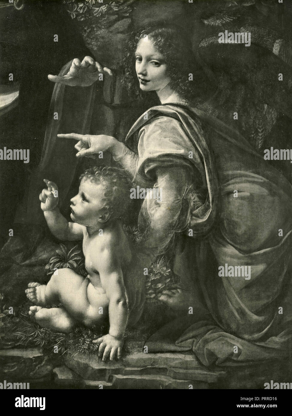La Vergine delle rocce, la pittura di Leonardo da Vinci, 1920s Foto Stock
