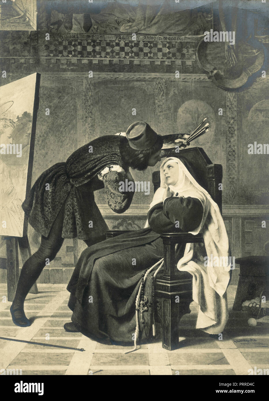Filippo Lippi e la monaca Buti, dipinto a Castagnola, 1920s Foto Stock