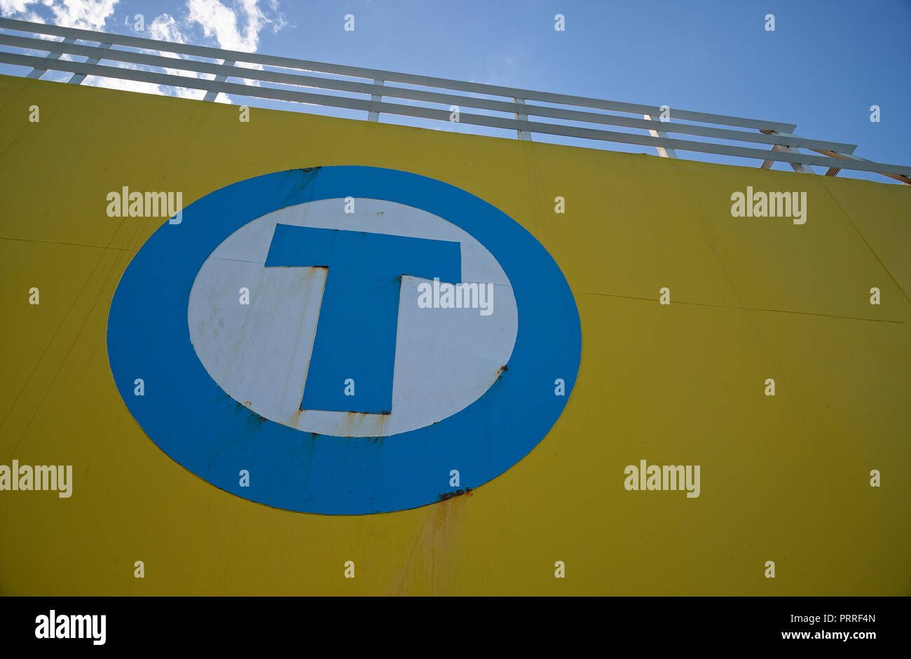 La lettera T in capitale. Foto Stock