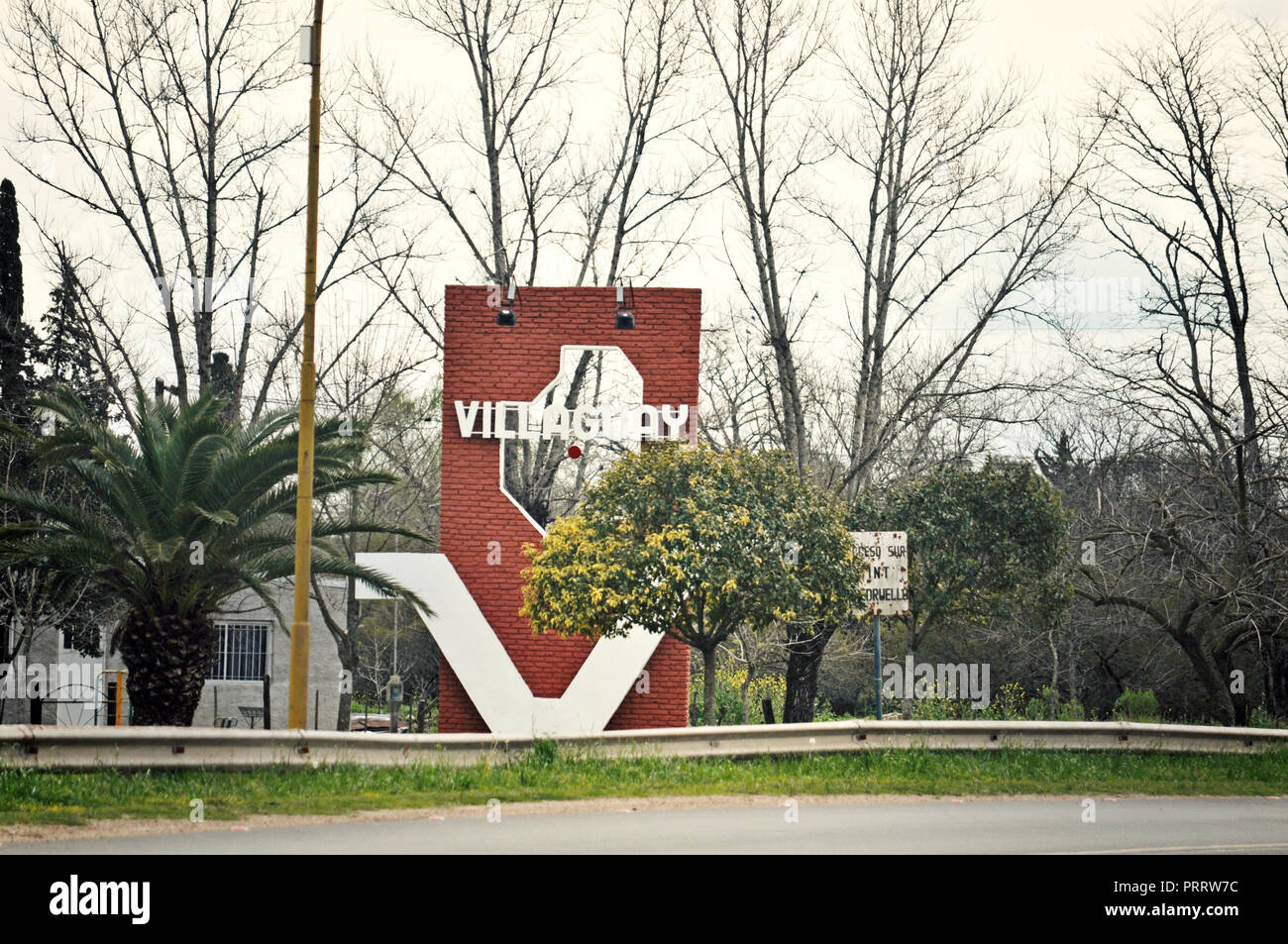 Ingresso della città Villaguay in Entre Rios, Uruguay Foto Stock