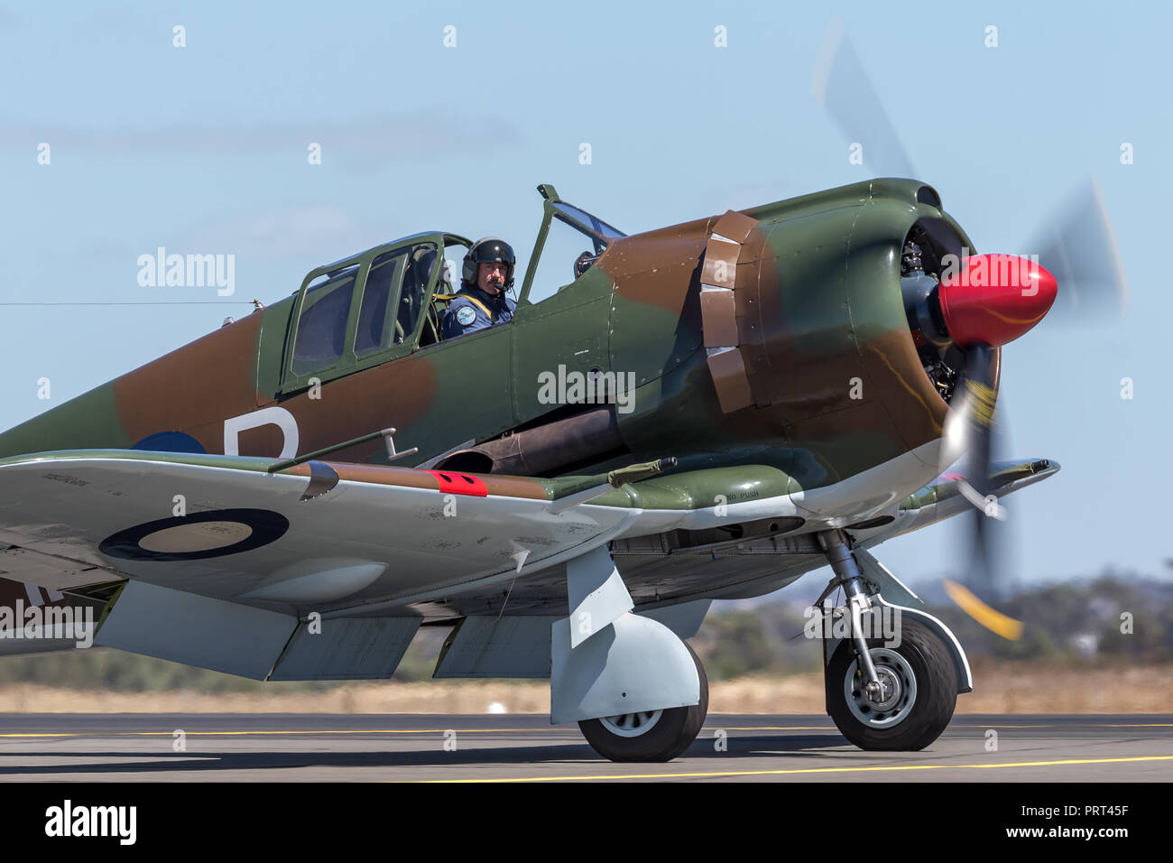 Ex Royal Australian Air Force (RAAF) Commonwealth Aircraft Corporation CA-13 Boomerang fighter aircraft VH-MHR. Foto Stock