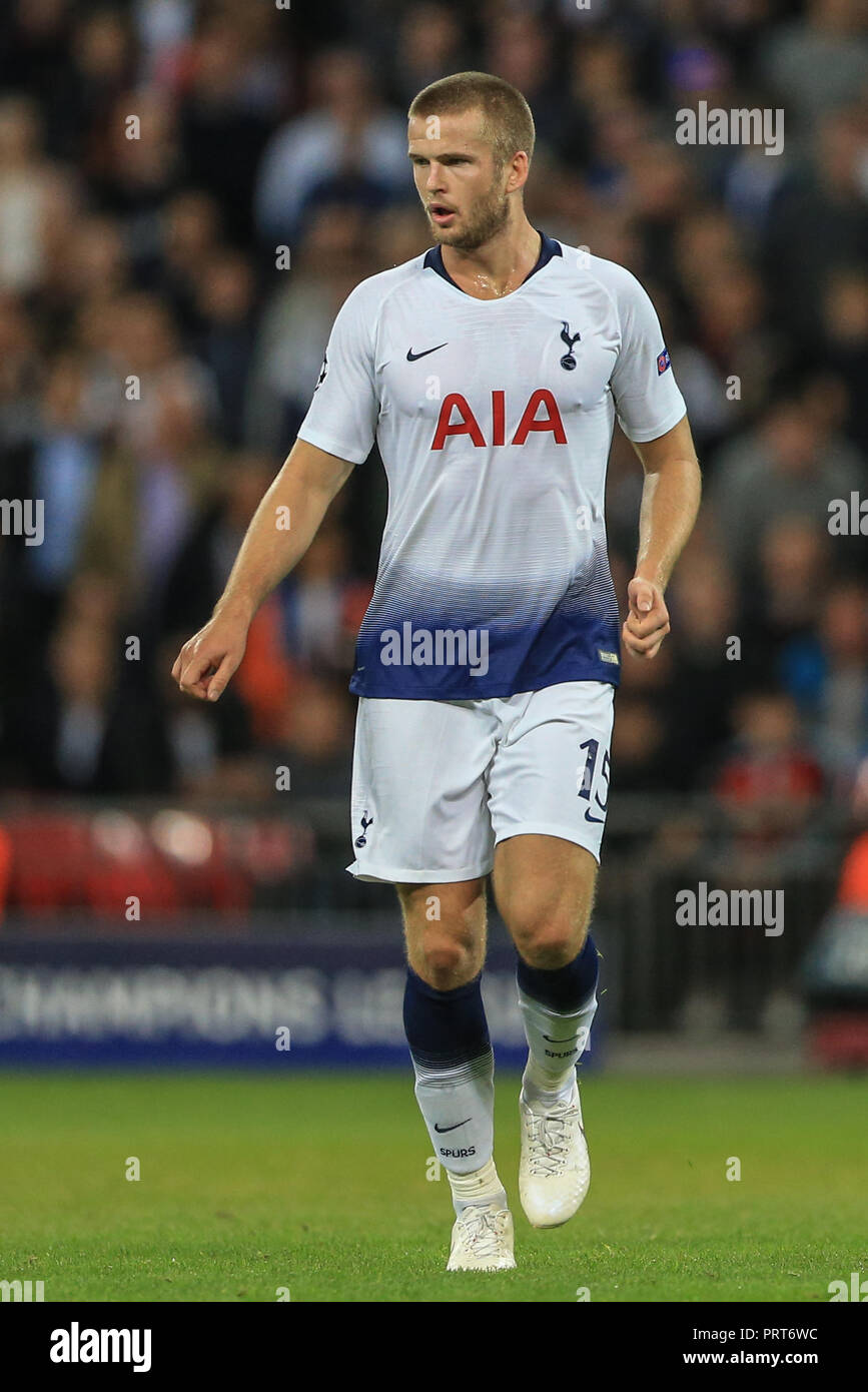 Il 3 ottobre 2018, lo Stadio di Wembley a Londra, Inghilterra; UEFA Champions League Tottenham v Barcellona ; Eric Dier (15) di Tottenham Credito: Mark Cosgrove/news immagini Foto Stock