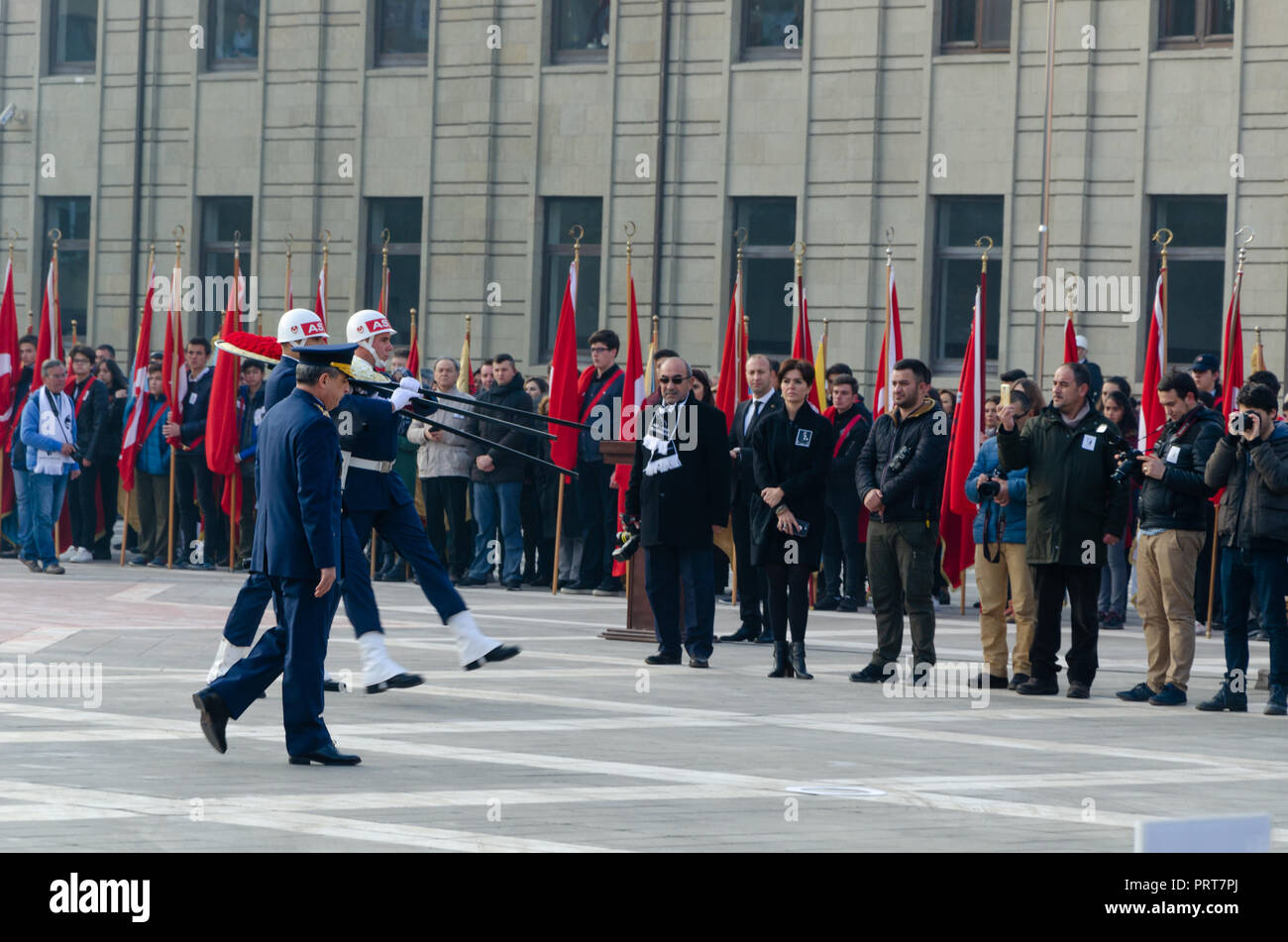 Eskisehir, Turchia-novembre 10,2017: Il grande Leader Atatürk la morte di anniversario. Foto Stock