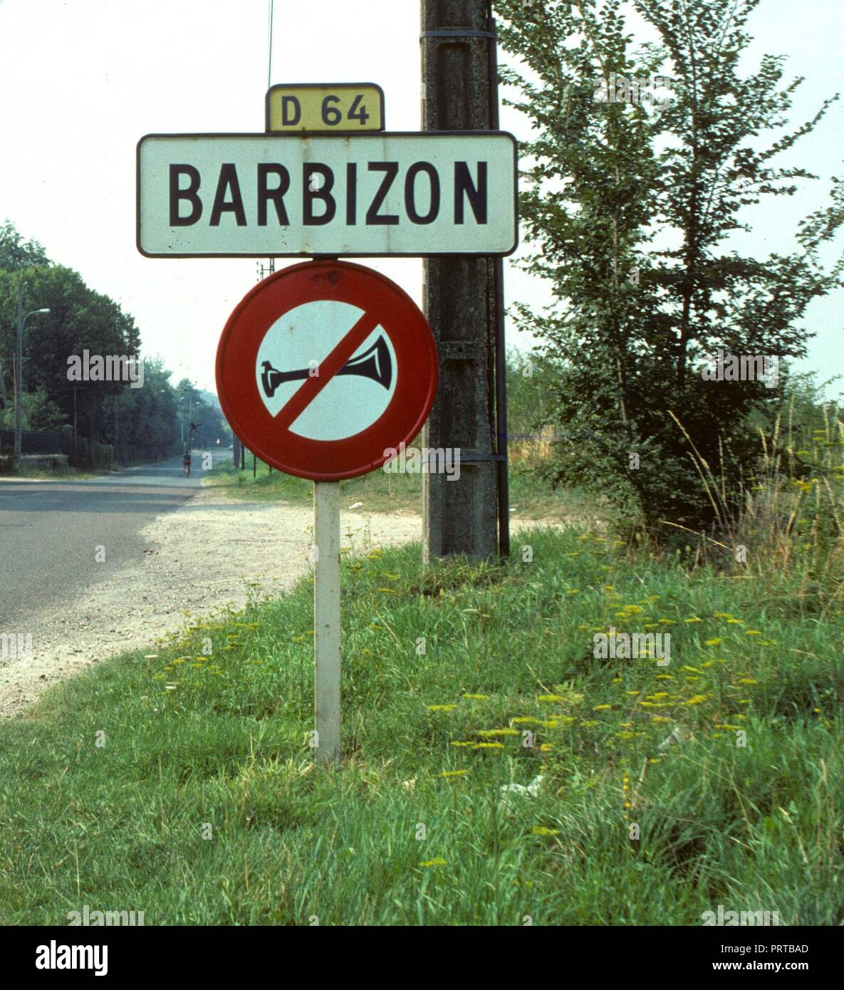 Ingresso al Barbizon, villaggio dei pittori, Francia. Foto Stock