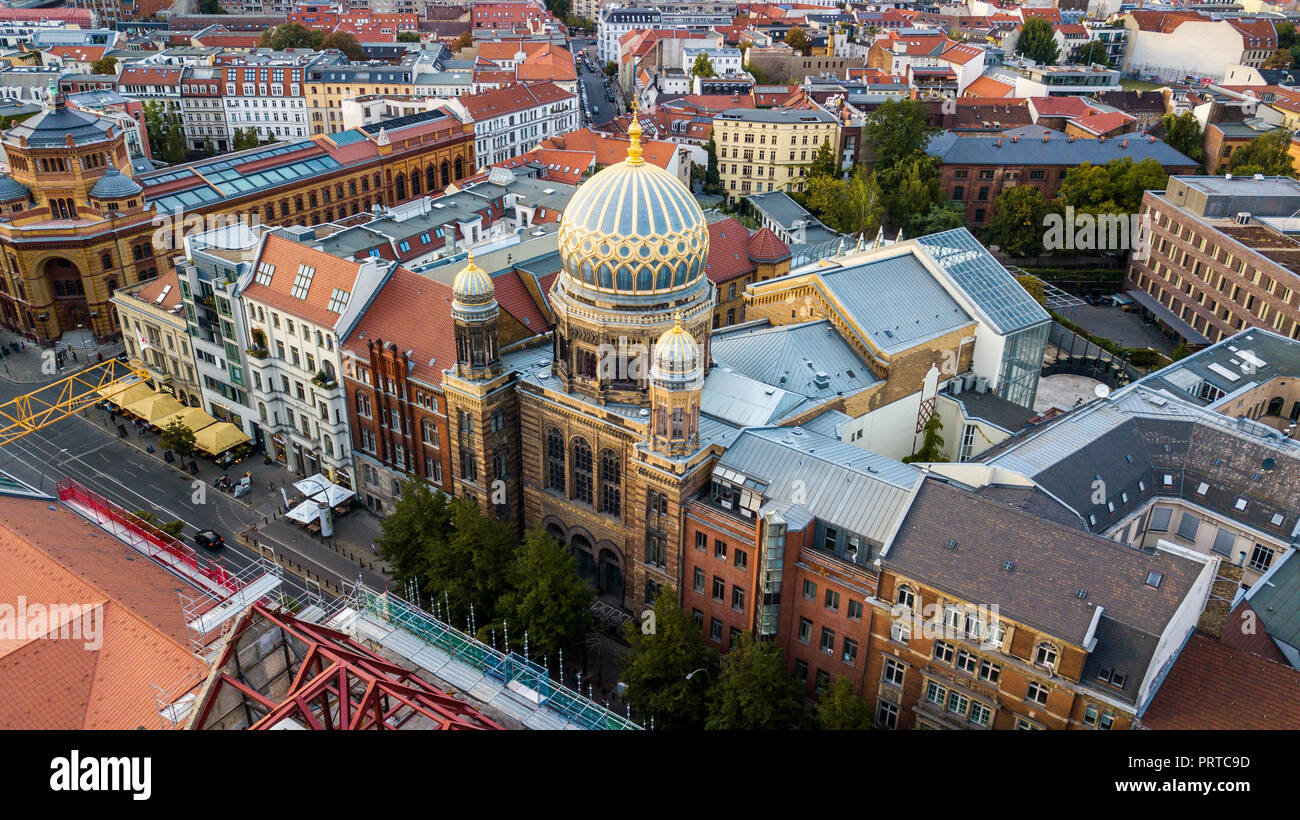 La nuova sinagoga di Berlino, Centrum Judaicum Foundation, Berlin , Germania Foto Stock