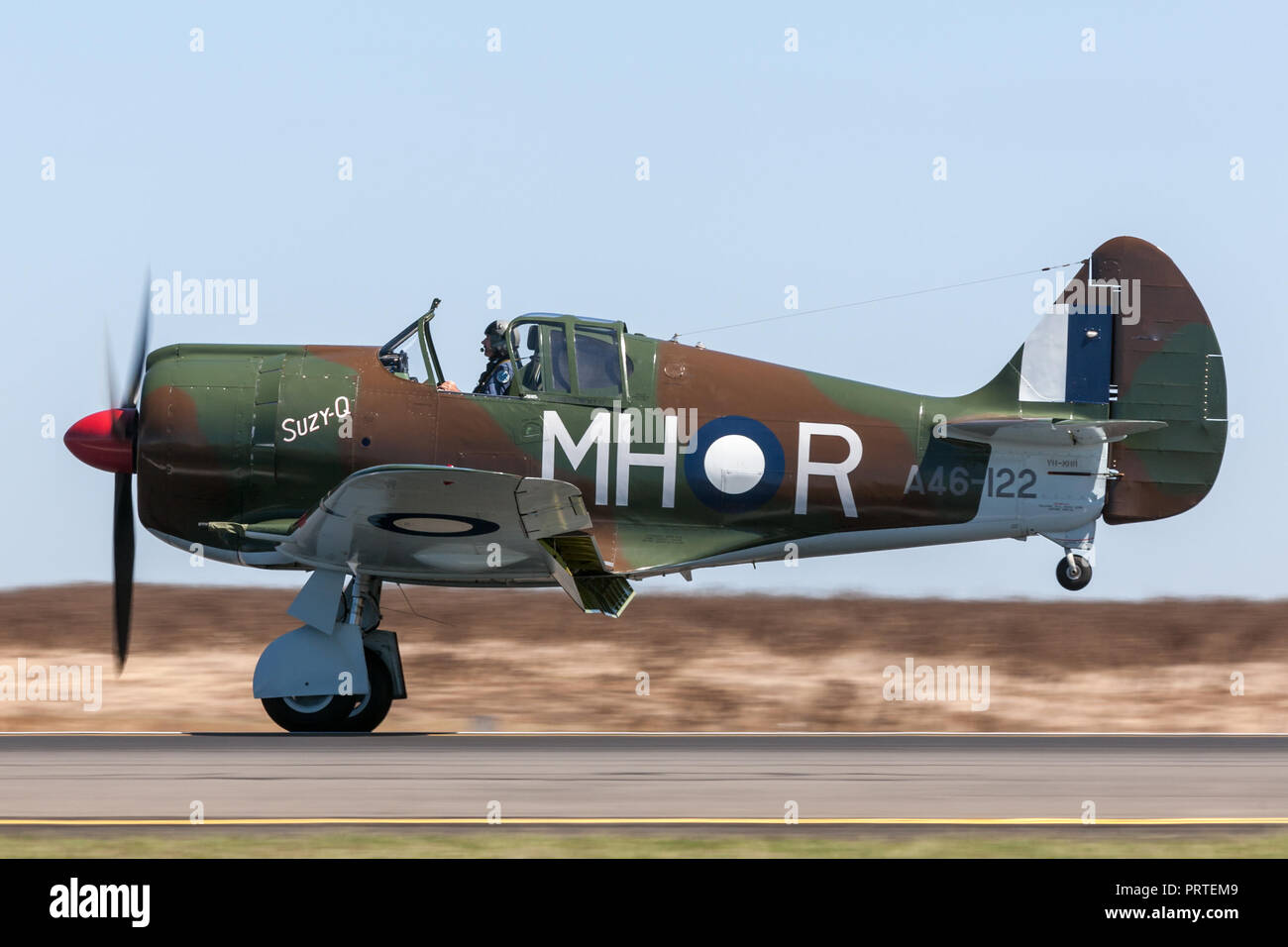 Ex Royal Australian Air Force (RAAF) Commonwealth Aircraft Corporation CA-13 Boomerang fighter aircraft VH-MHR. Foto Stock