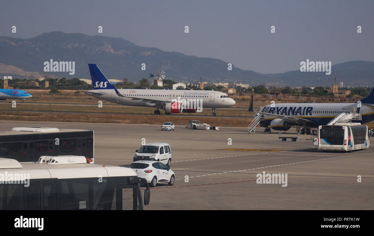 L'aeroporto di Palma di Maiorca, isole Baleari, Spagna. Foto Stock