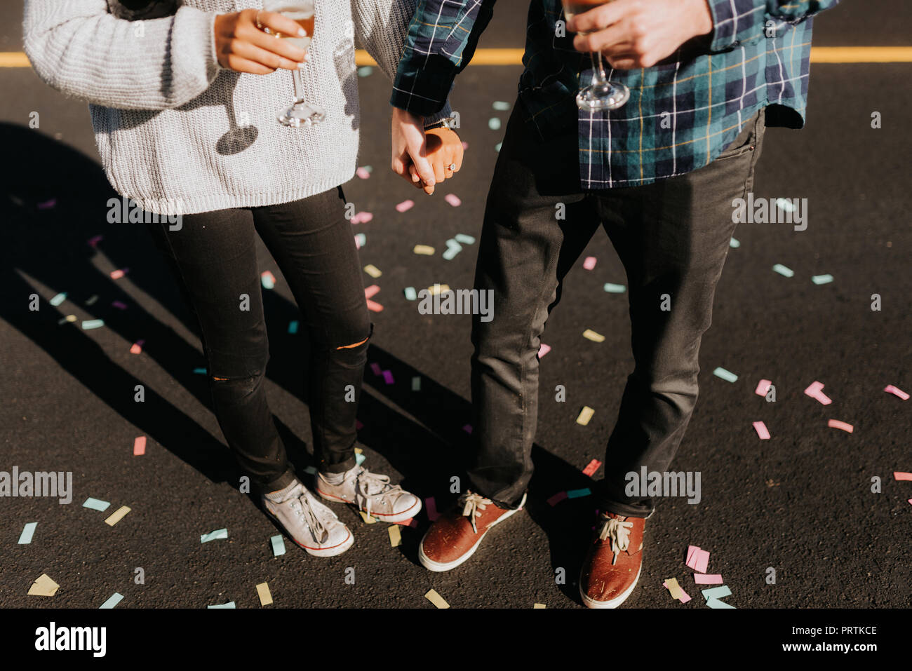 Paio di bevande celebrativo Foto Stock