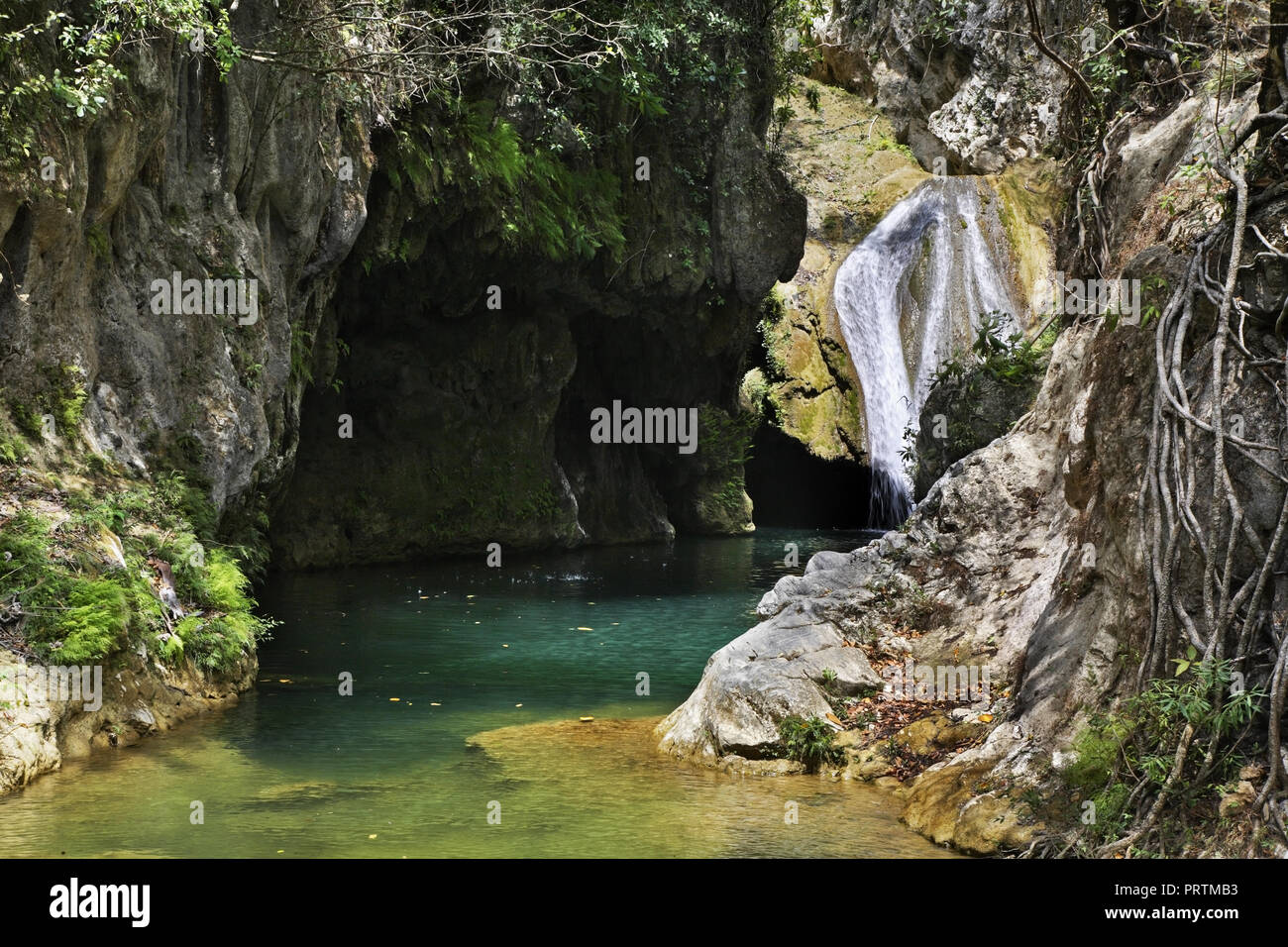 Javira cascata nel parco naturale di El Cubano vicino a Trinidad. Cuba Foto  stock - Alamy