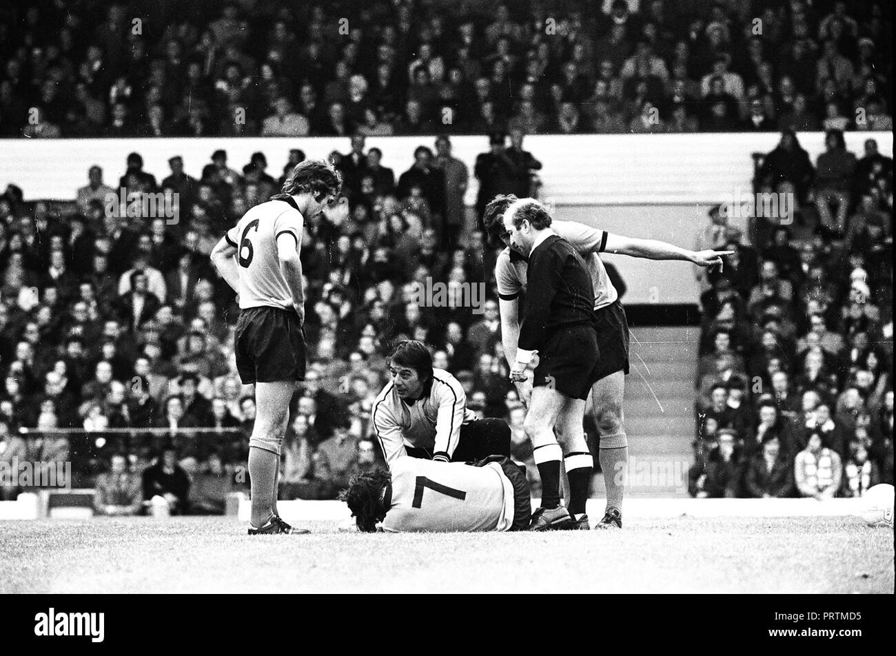 Leeds Utd v lupi 1974 Foto Stock