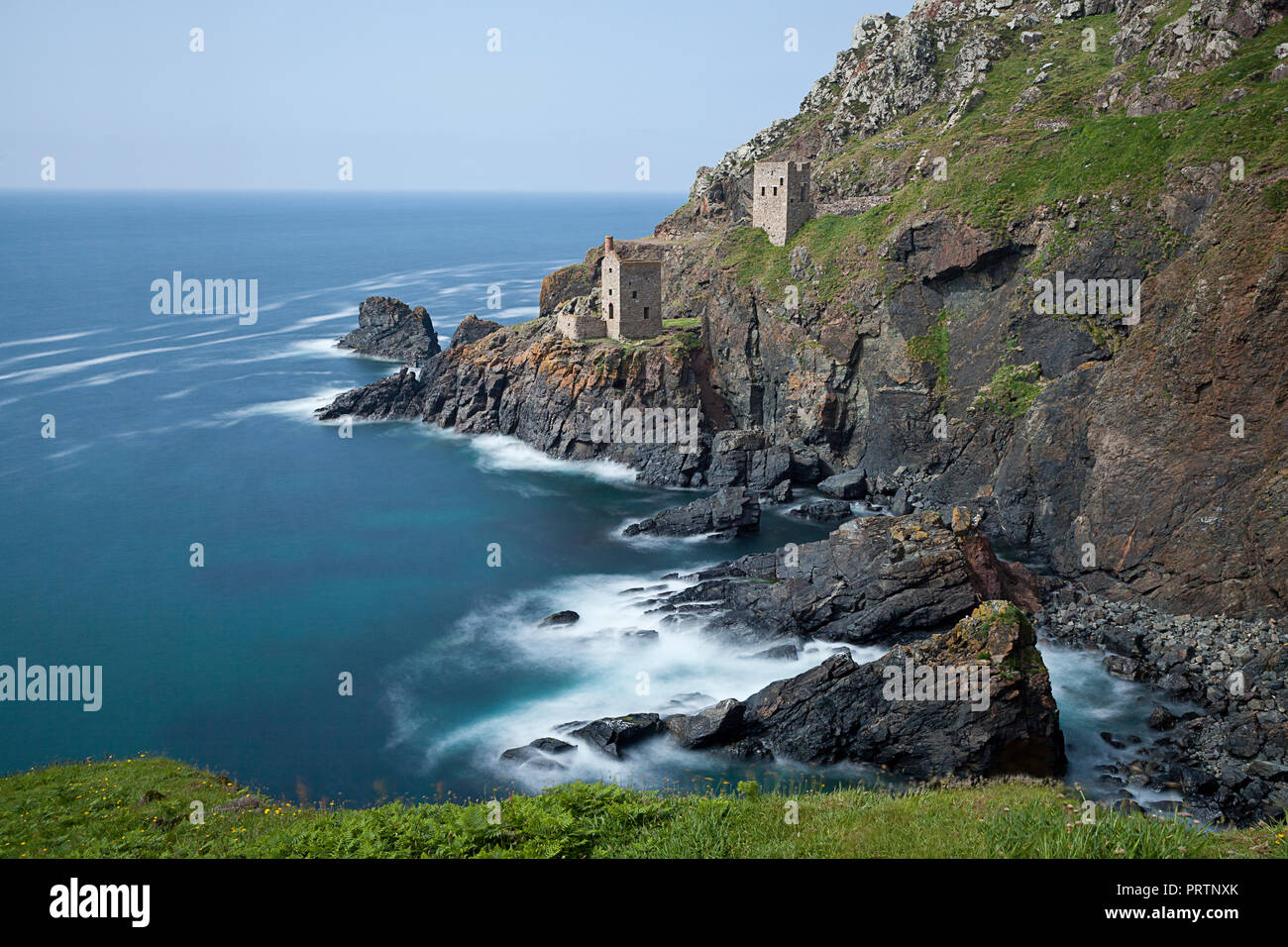 Corone case di motore,Botallack, Cornwall, Regno Unito Foto Stock