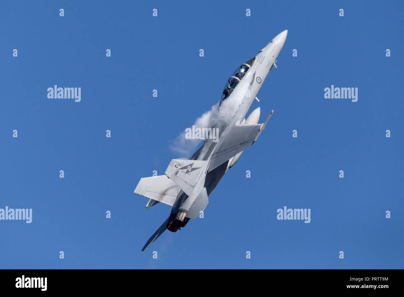 Royal Australian Air Force (RAAF) Boeing F/A-18F Super Hornet multirole fighter aircraft un44-222 basato a RAAF Amberley nel Queensland. Foto Stock