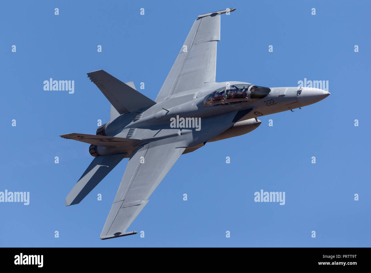 Royal Australian Air Force (RAAF) Boeing F/A-18F Super Hornet multirole fighter aircraft un44-222 basato a RAAF Amberley nel Queensland. Foto Stock