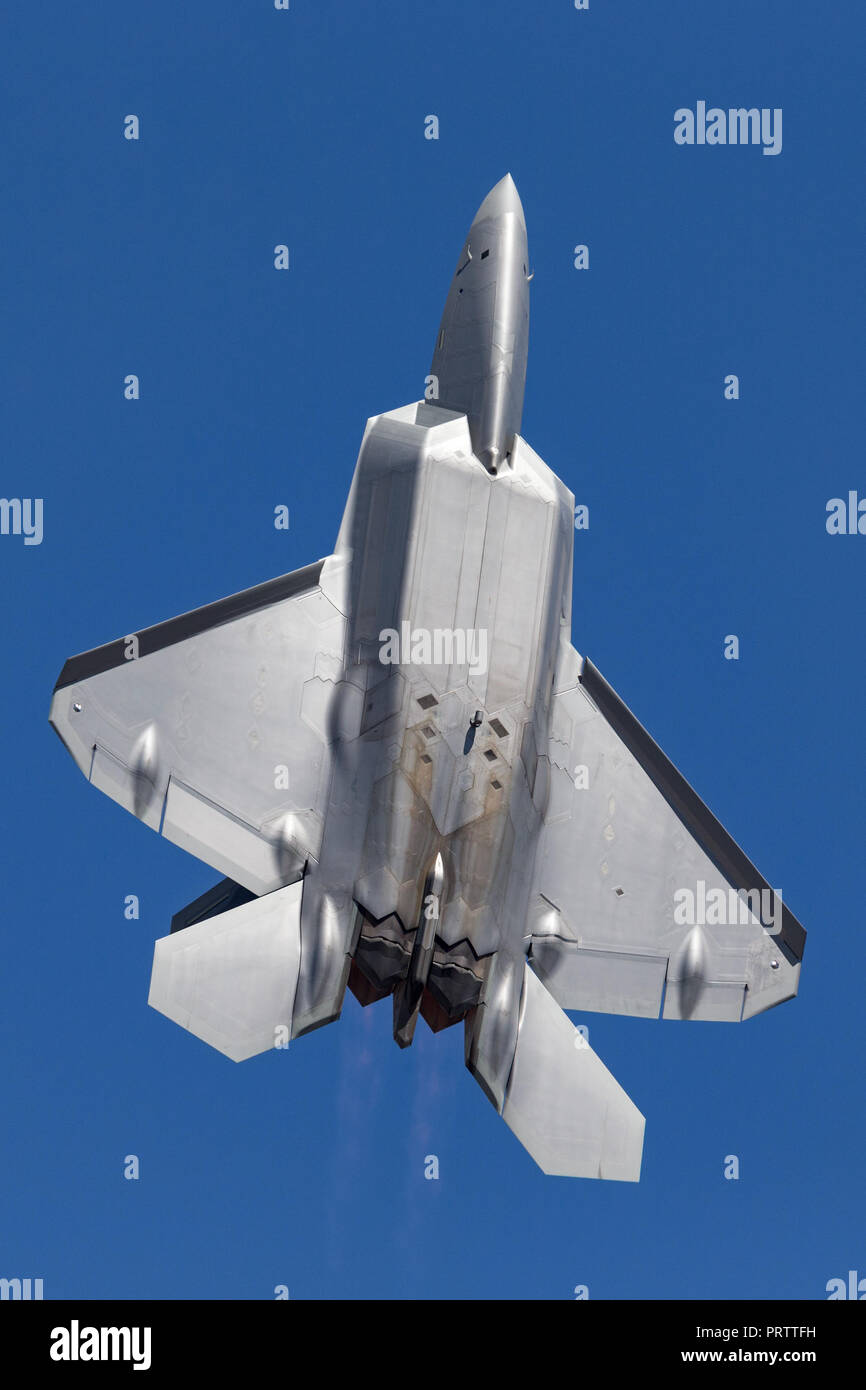 United States Air Force (USAF) Lockheed Martin F Raptor di quinta generazione, single-sedile, twin-motore, tattiche stealth Fighter Aircraft. Foto Stock
