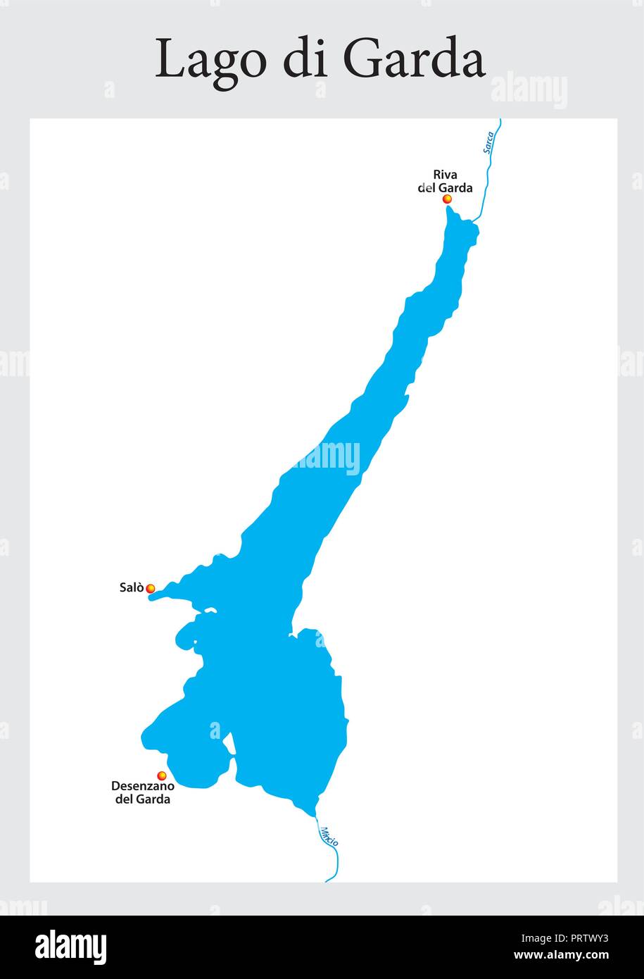 Small Outline Mappa Della Tomaia Italiano Lago Di Garda