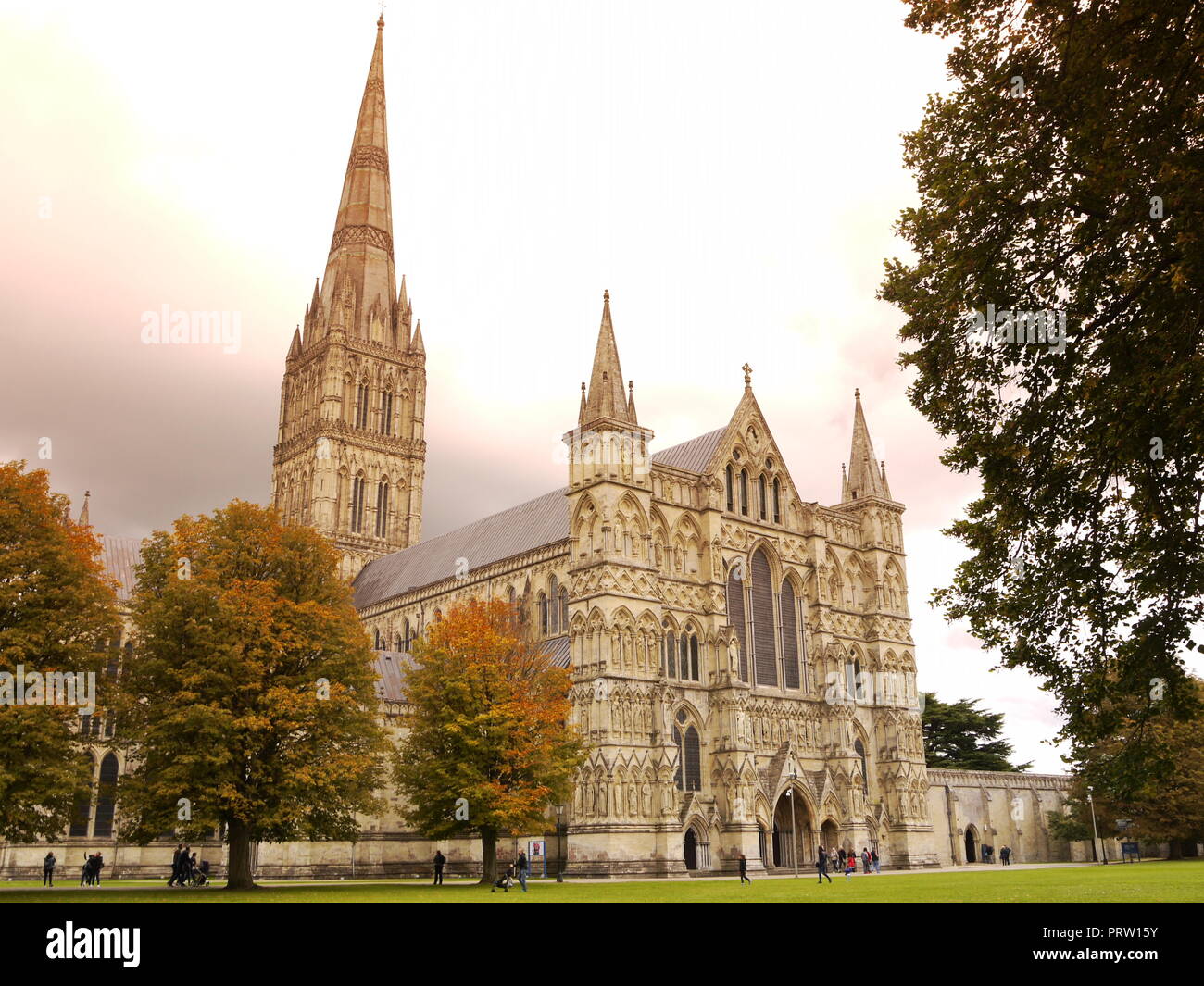 Salisbury Cathedra, Wiltshire, Regno Unito Foto Stock