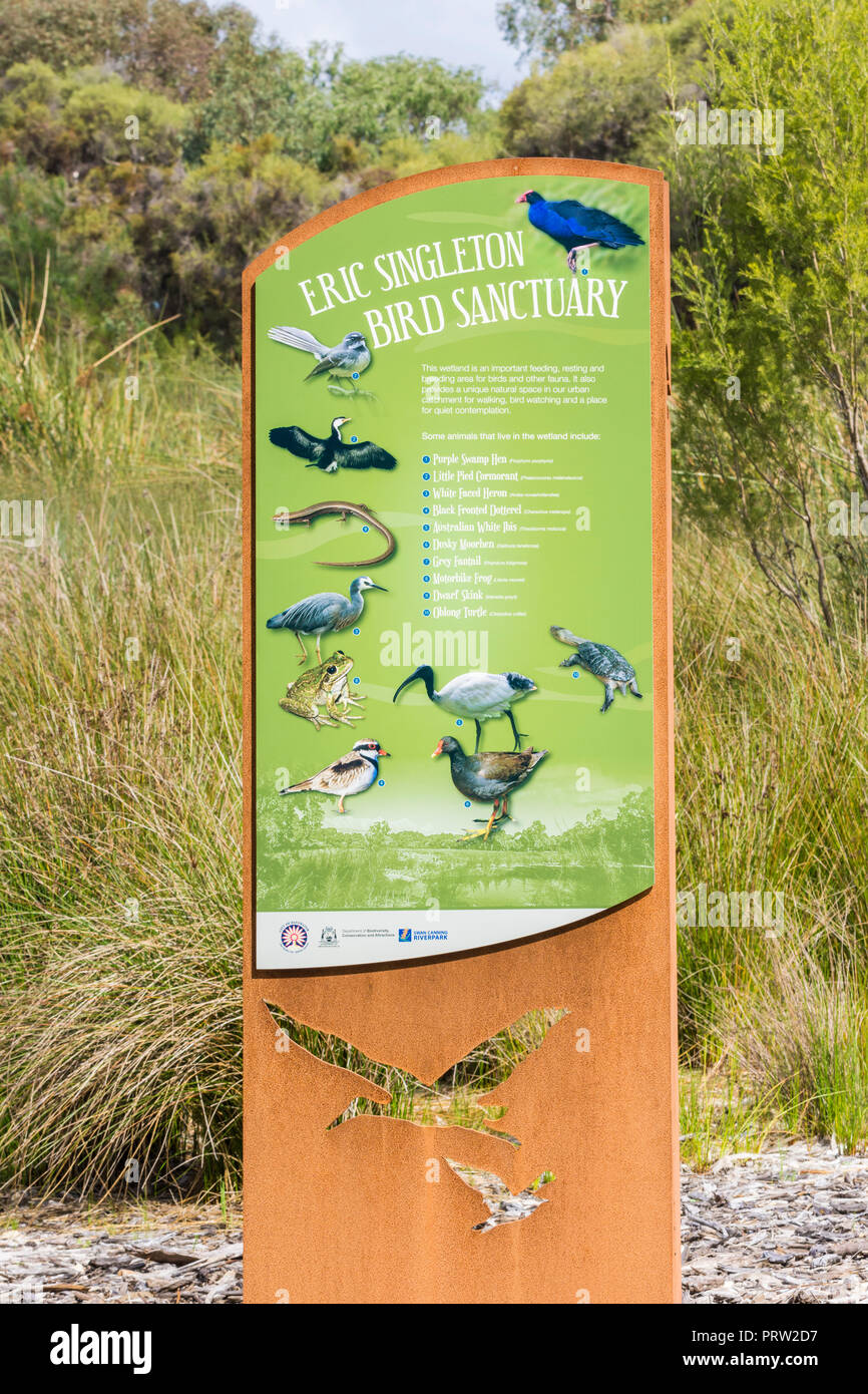 Eric Singleton Bird Sanctuary, Bayswater, Perth, Western Australia Foto Stock