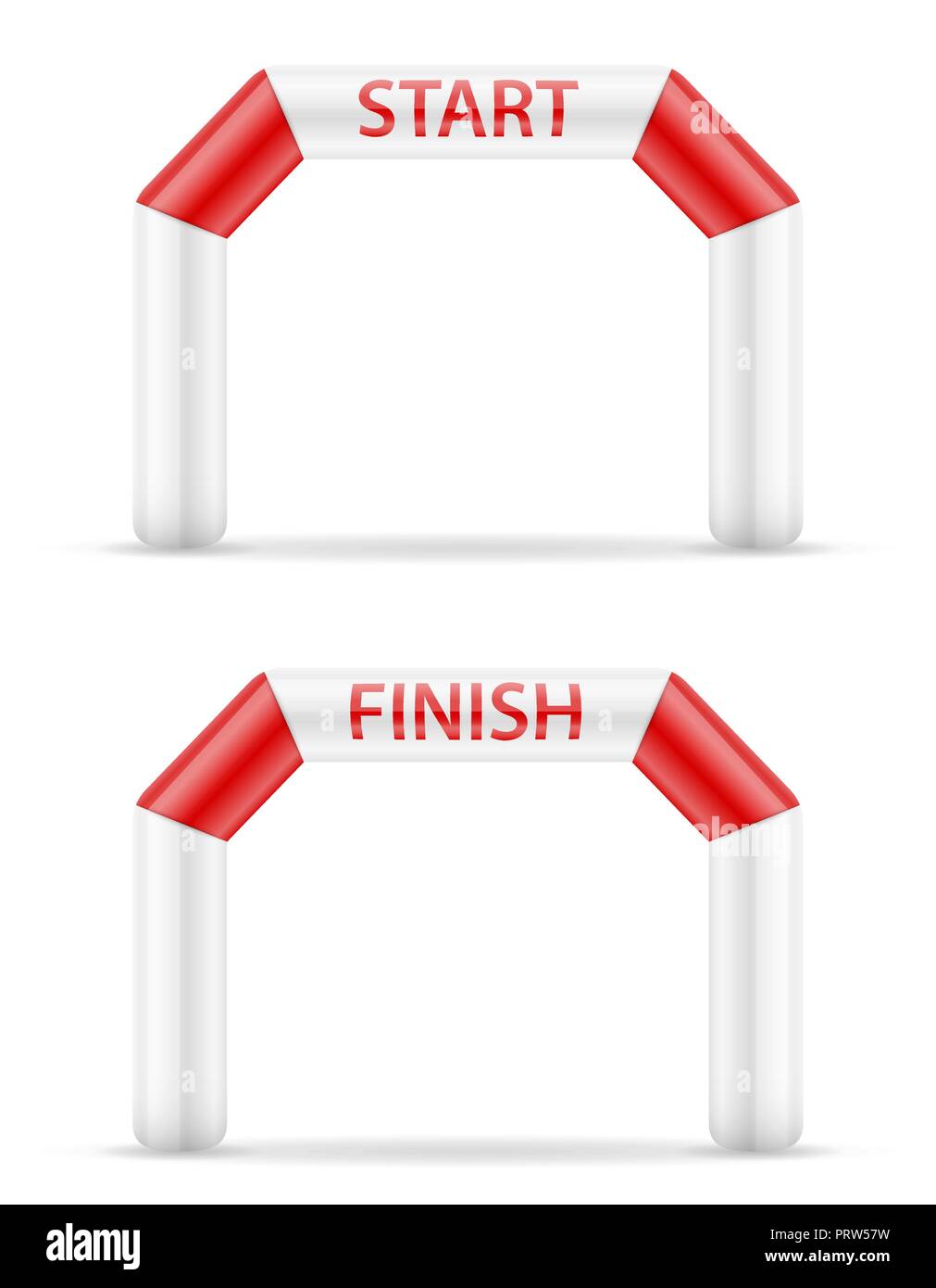 Linea gonfiabile fine inizio per lo sport illustrazione vettoriale illustrazione vettoriale isolati su sfondo bianco Illustrazione Vettoriale