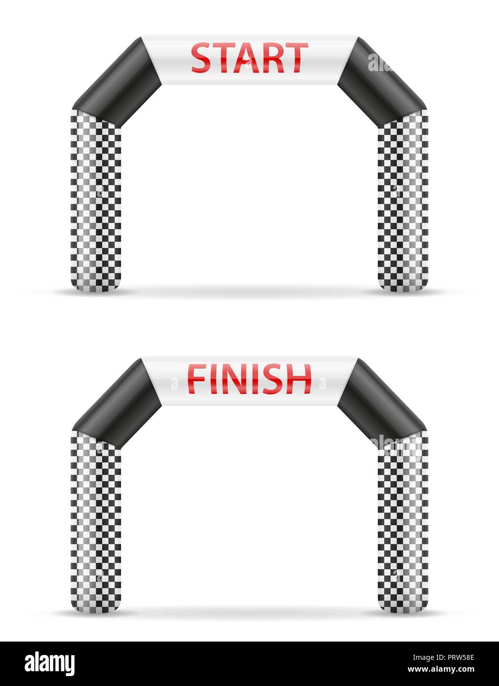 Linea gonfiabile fine inizio per lo sport illustrazione vettoriale illustrazione vettoriale isolati su sfondo bianco Illustrazione Vettoriale