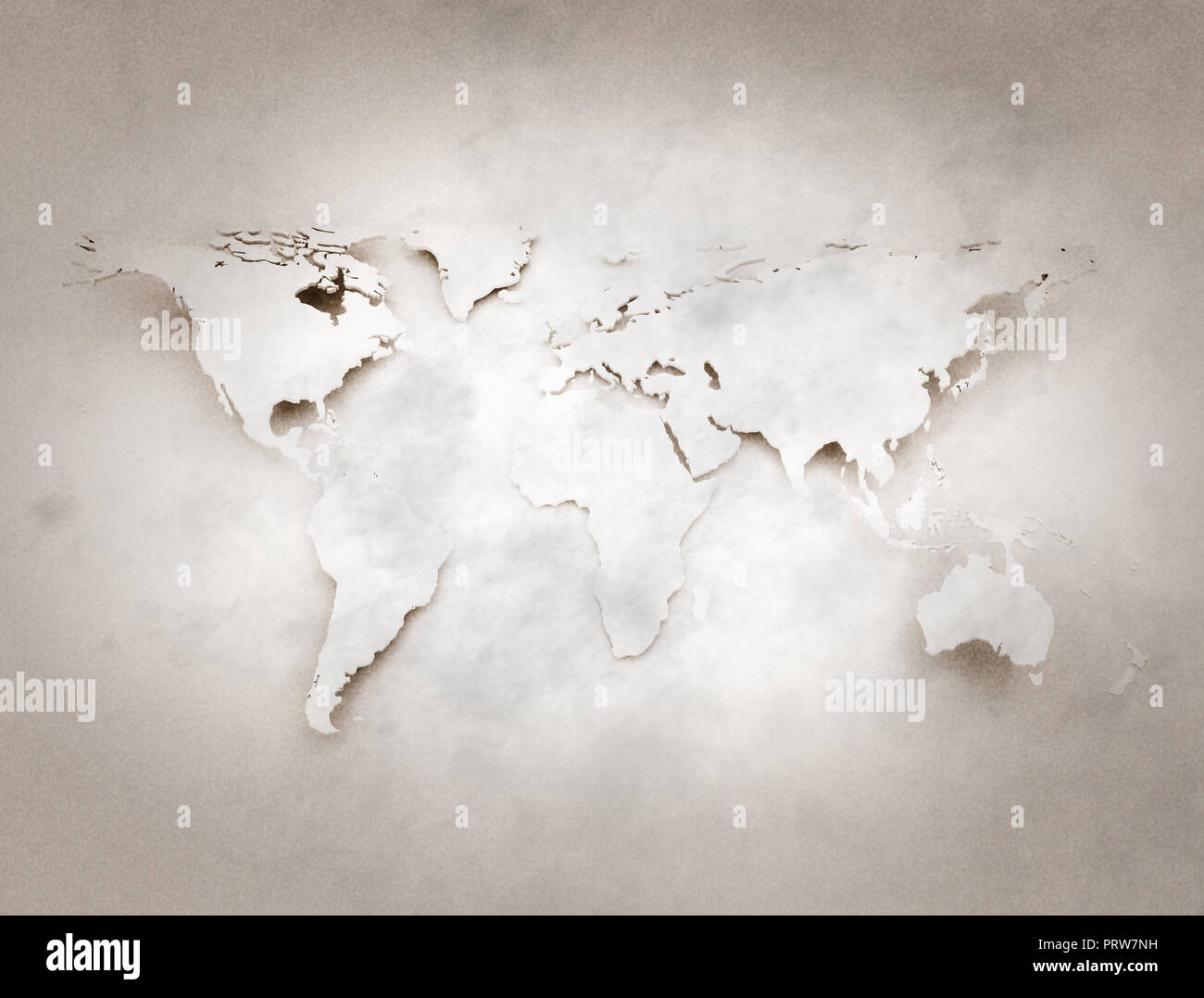 Mappa mondo Vintage Foto Stock