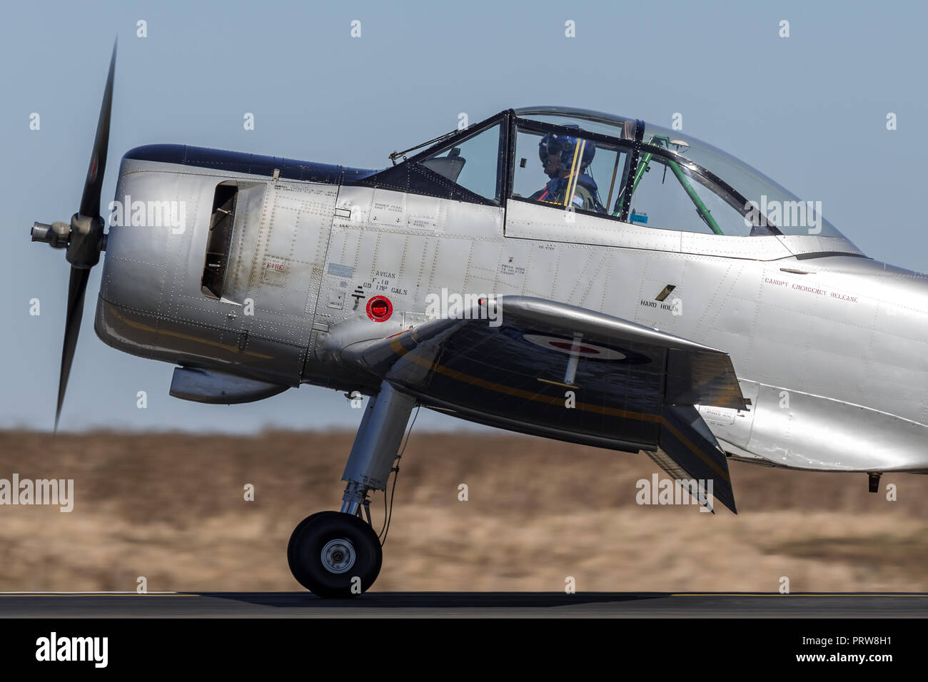 Ex Royal Australian Air Force (RAAF) Commonwealth Aircraft Corporation (CAC) CA-25 Winjeel trainer aeromobile VH-FTS azionato dalla RAAF Museum. Foto Stock