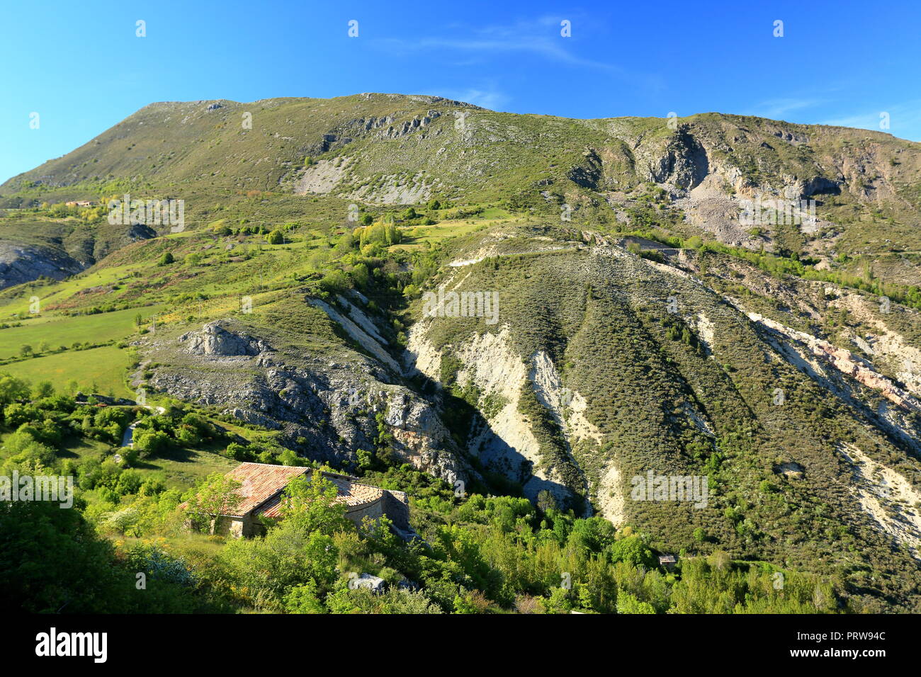 Paesaggio delle Alpes de Haute Provence, 04, PACA, Foto Stock