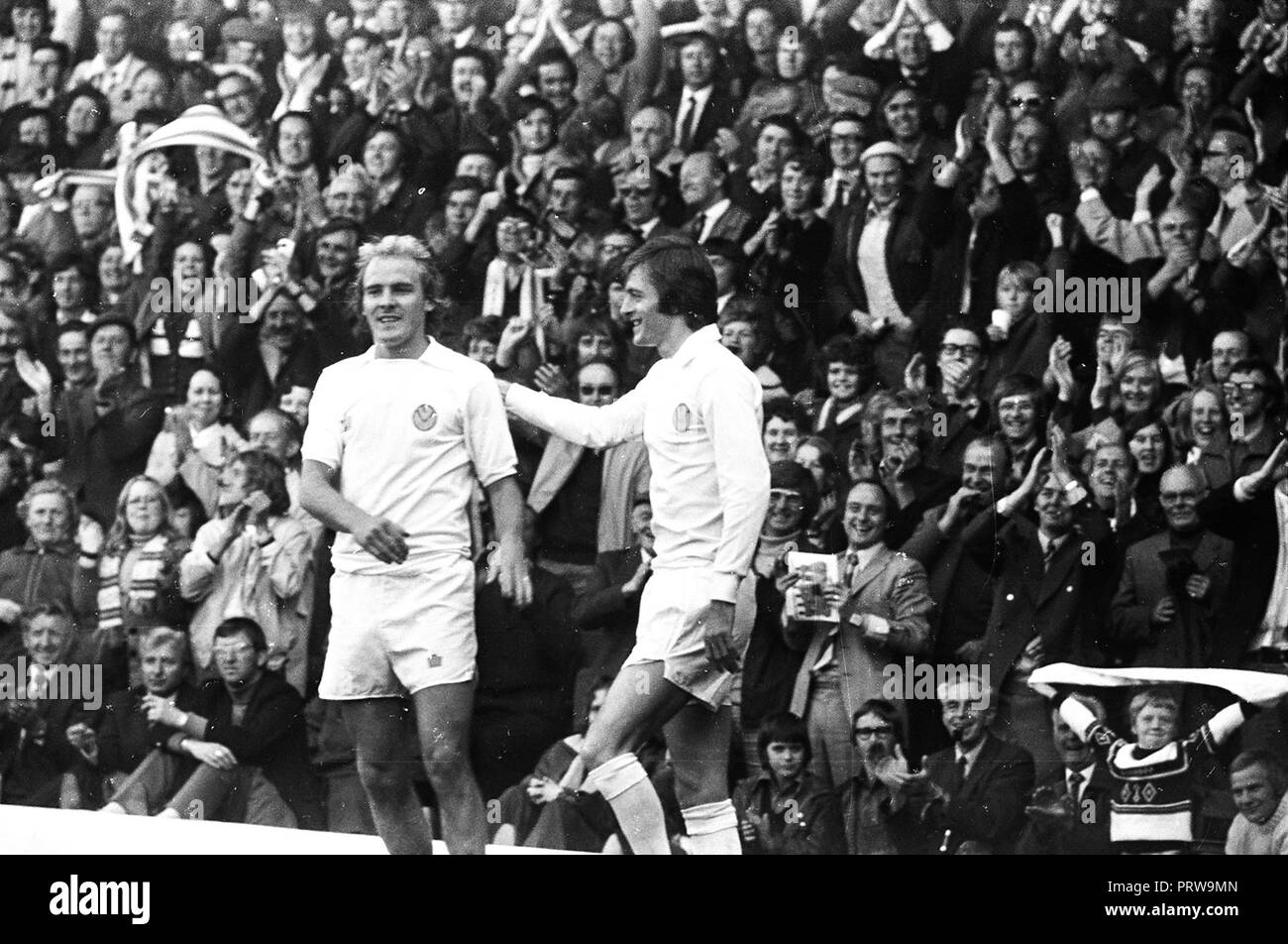 Leeds v Sheffield Utd 1974 Foto Stock