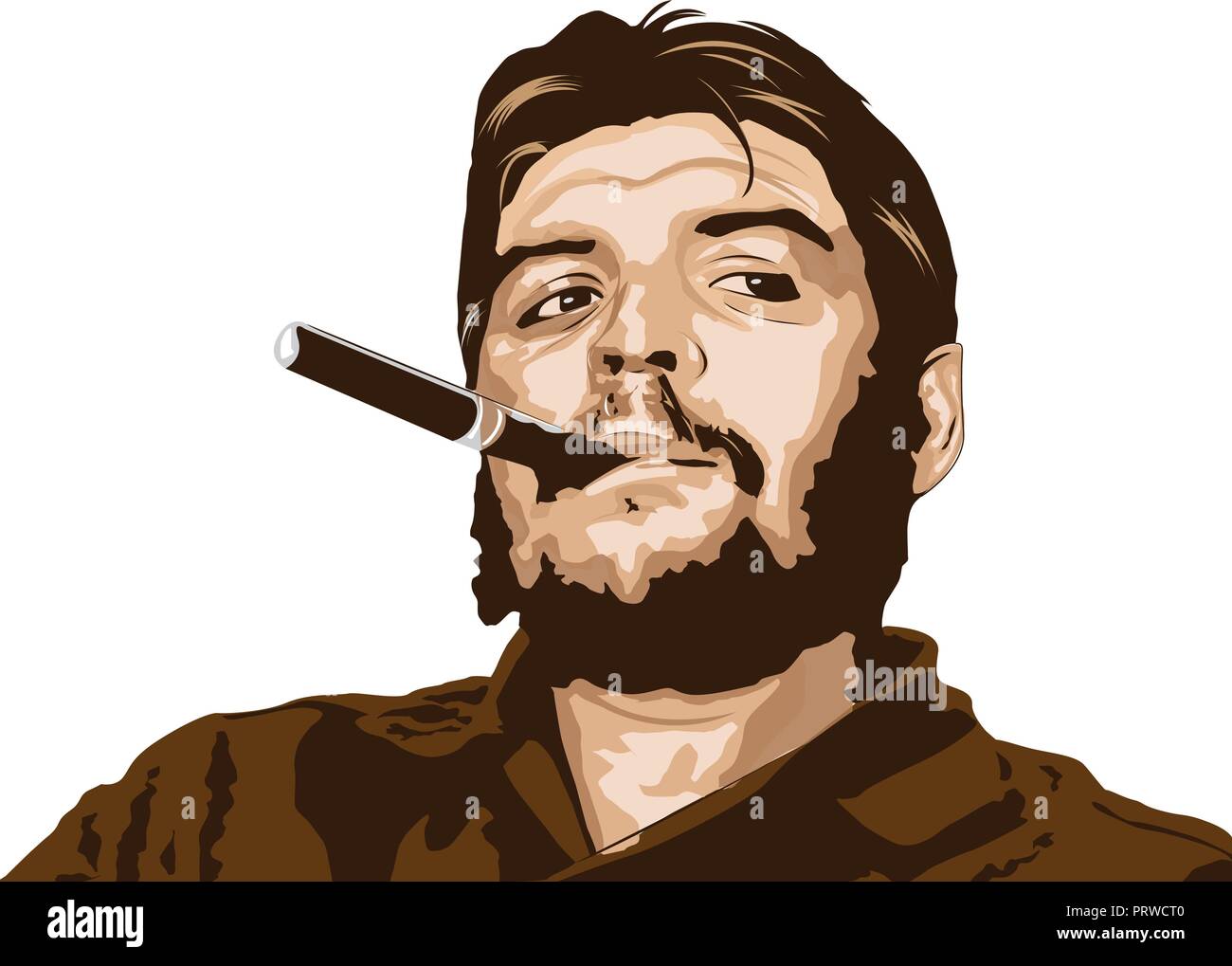 Ernesto che Guevara  una figura importante della Rivoluzione Cubana Illustrazione Vettoriale