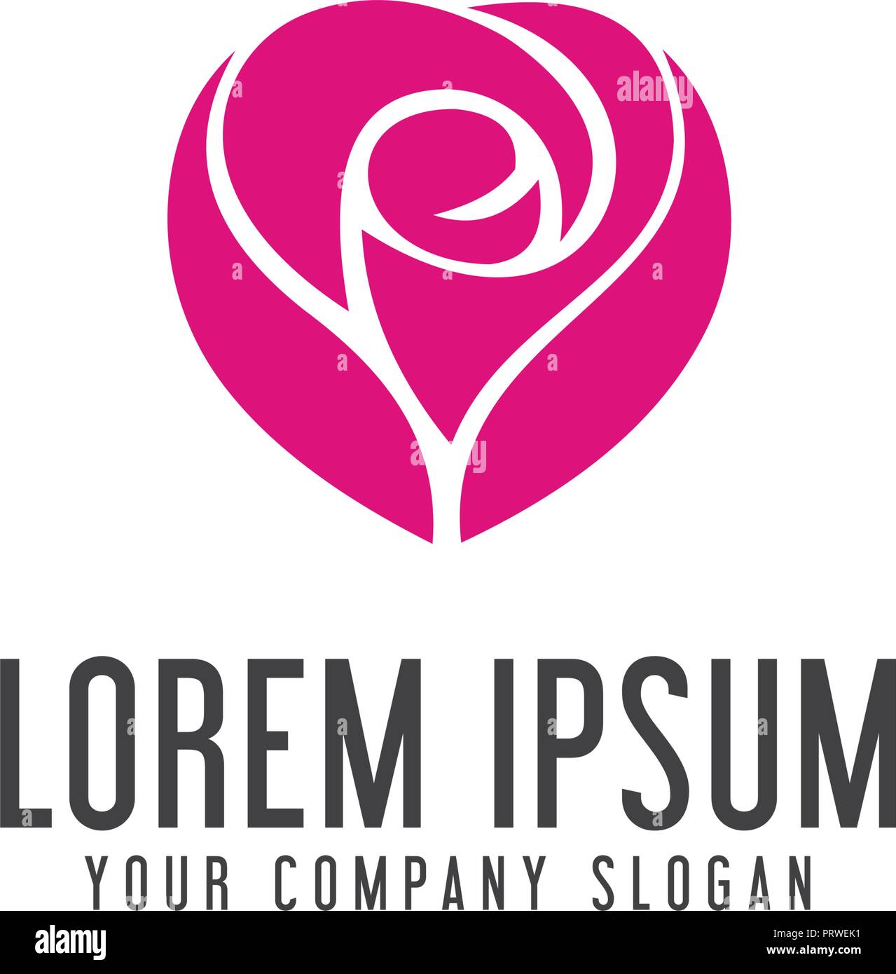 Elegante fiore logo Spa ed estetica persone loghi Cosmesi & bellezza Illustrazione Vettoriale