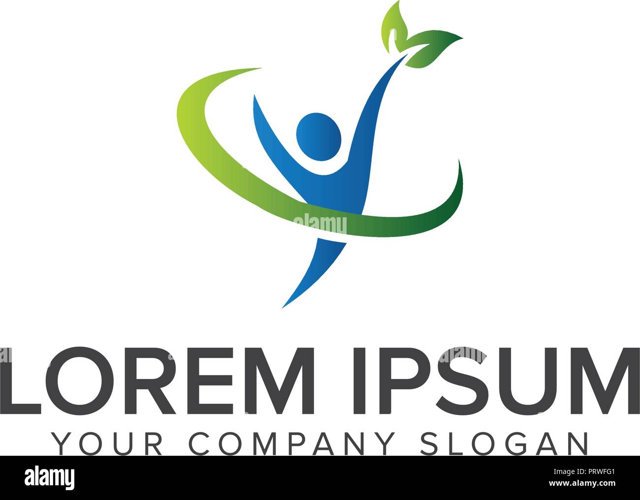 Salutare la gente logo. Medical logo design modello di concetto Illustrazione Vettoriale