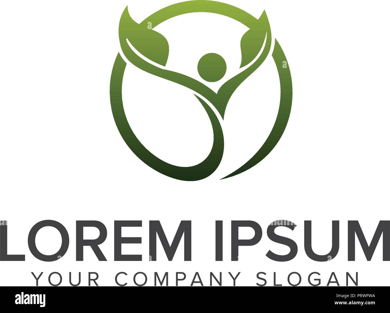 Salutare la gente logo. Medical logo design modello di concetto Illustrazione Vettoriale