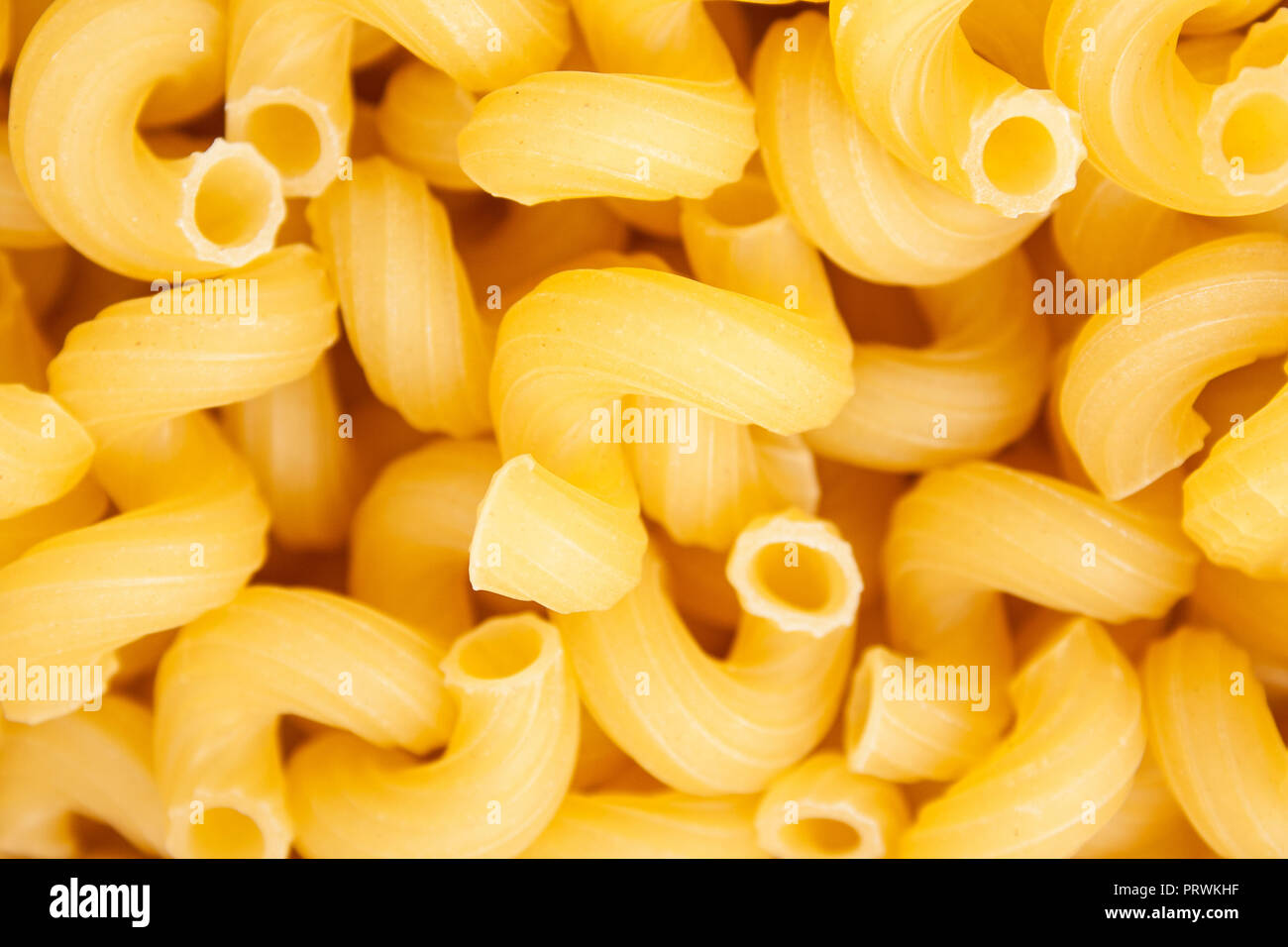 Texture di sfondo di pasta. Vista superiore e close-up. Foto Stock