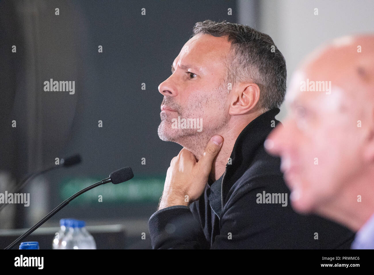 Cardiff - Galles - Regno Unito - 4 Ottobre 2018 : Wales Football Manager Ryan vedi figg. *** Nel corso di una conferenza stampa presso il St Fagans il Museo Nazionale di Storia vicino a Cardiff oggi. Egli ha annunciato la sua squadra per affrontare la Spagna e la Repubblica di Irlanda nelle prossime internazionali. Credito: Phil Rees/Alamy Live News Foto Stock