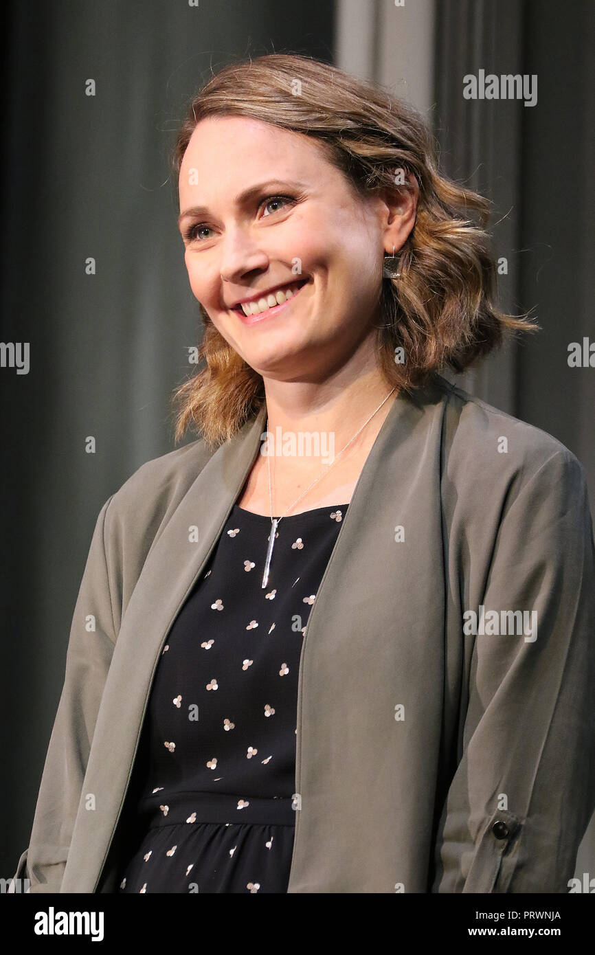 Londra, Regno Unito. 4 Ott 2018. Anna Madeley, l'altezza della tempesta - Photocall, Wyndham's Theatre, Londra, UK, 04 ottobre 2018, Foto di Richard Goldschmidt Credito: ricca di oro/Alamy Live News Foto Stock