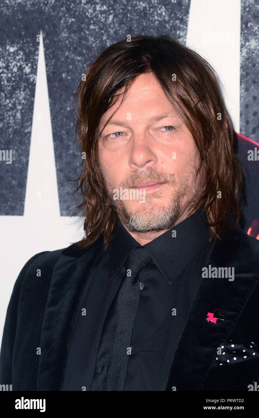 Los Angeles, CA, Stati Uniti d'America. Il 27 settembre, 2018. Norman Reedus presso gli arrivi per The Walking Dead stagione 9 Premiere, DGA complesso del Teatro, Los Angeles, CA. 27 settembre, 2018. Credito: Priscilla concedere/Everett raccolta/Alamy Live News Foto Stock