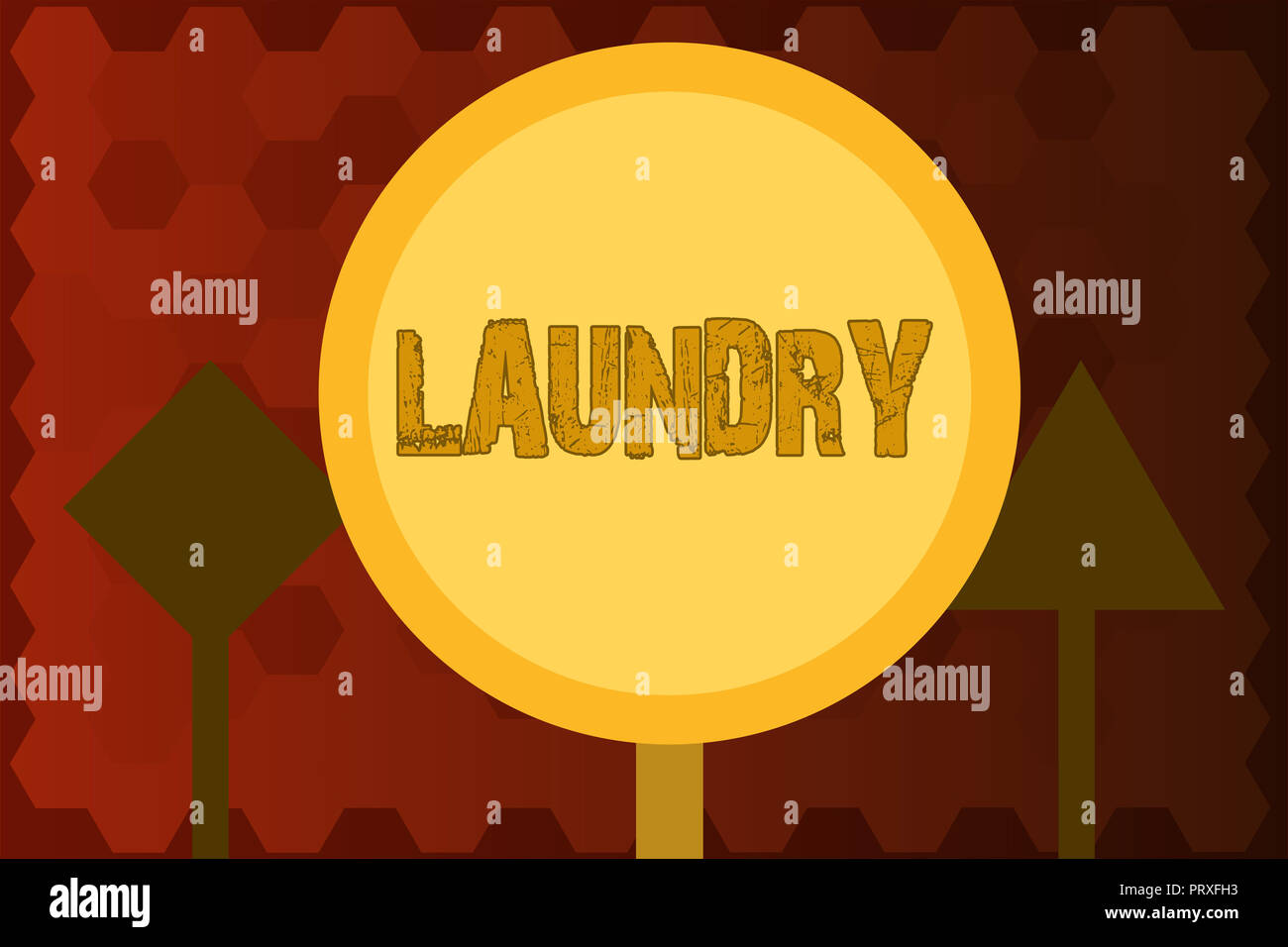 Segno di testo che mostra il bucato. Foto concettuale camera per la pulizia di macchine per il lavaggio di indumenti di tessuti devono essere lavati. Foto Stock