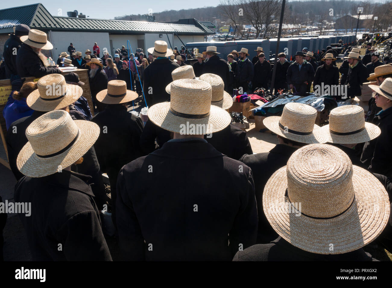 Amish buggy vendita Lancaster PA Foto Stock