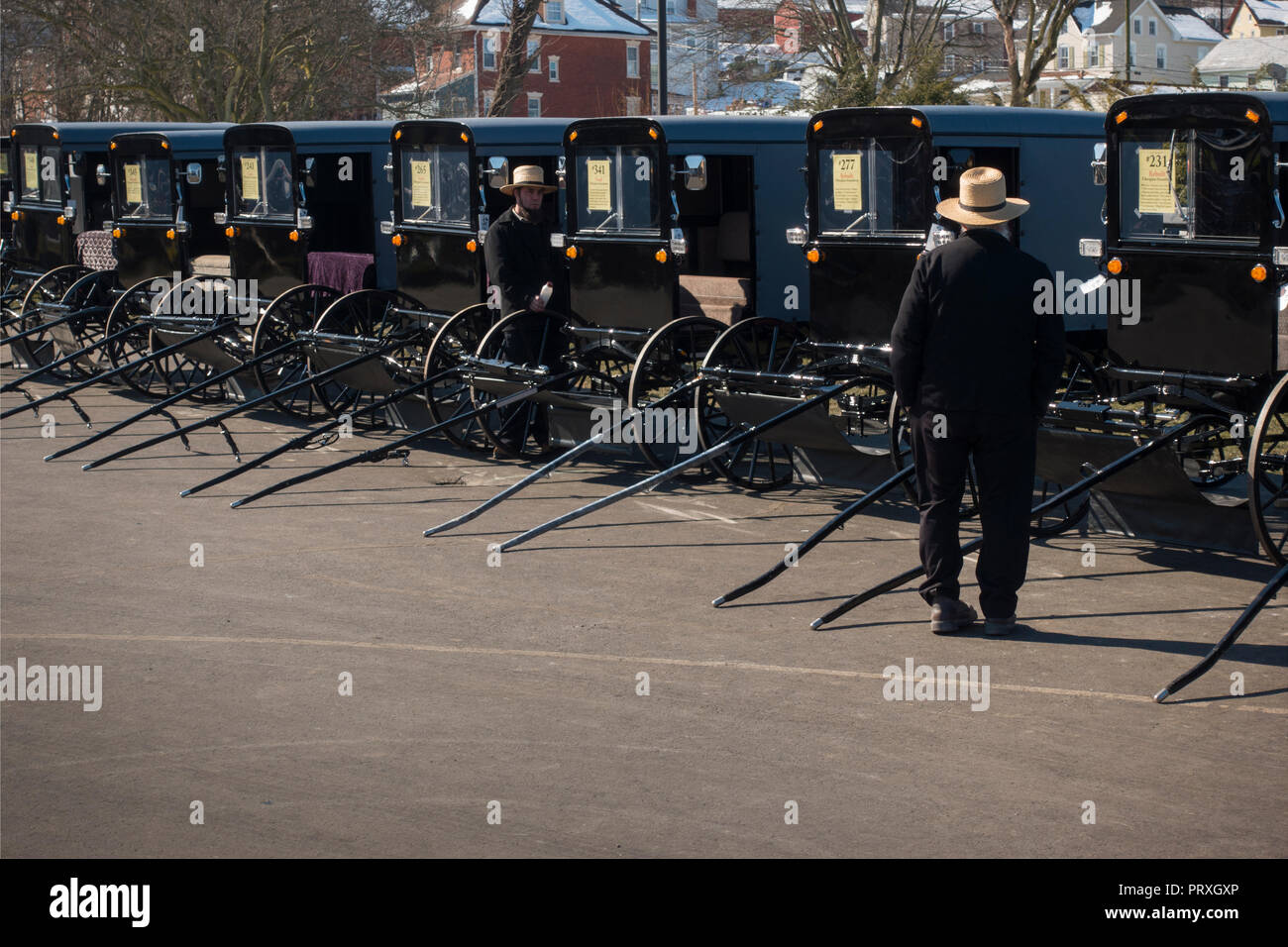 Amish buggy vendita Lancaster PA Foto Stock
