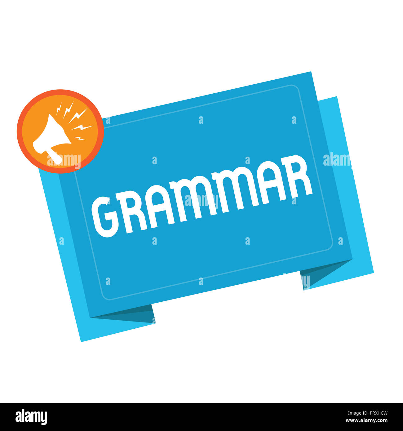 Segno di testo che mostra la grammatica. Foto concettuale il sistema e la struttura di una lingua corretta corretta scrittura delle regole. Foto Stock