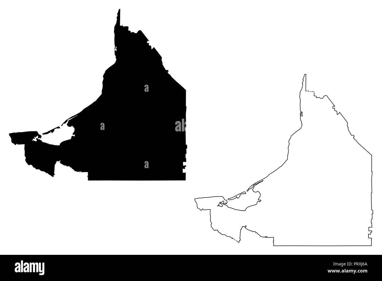 Campeche (Messico, Messico, Repubblica federale) mappa illustrazione vettoriale, scribble disegno libero e sovrano Stato della mappa di Campeche Illustrazione Vettoriale